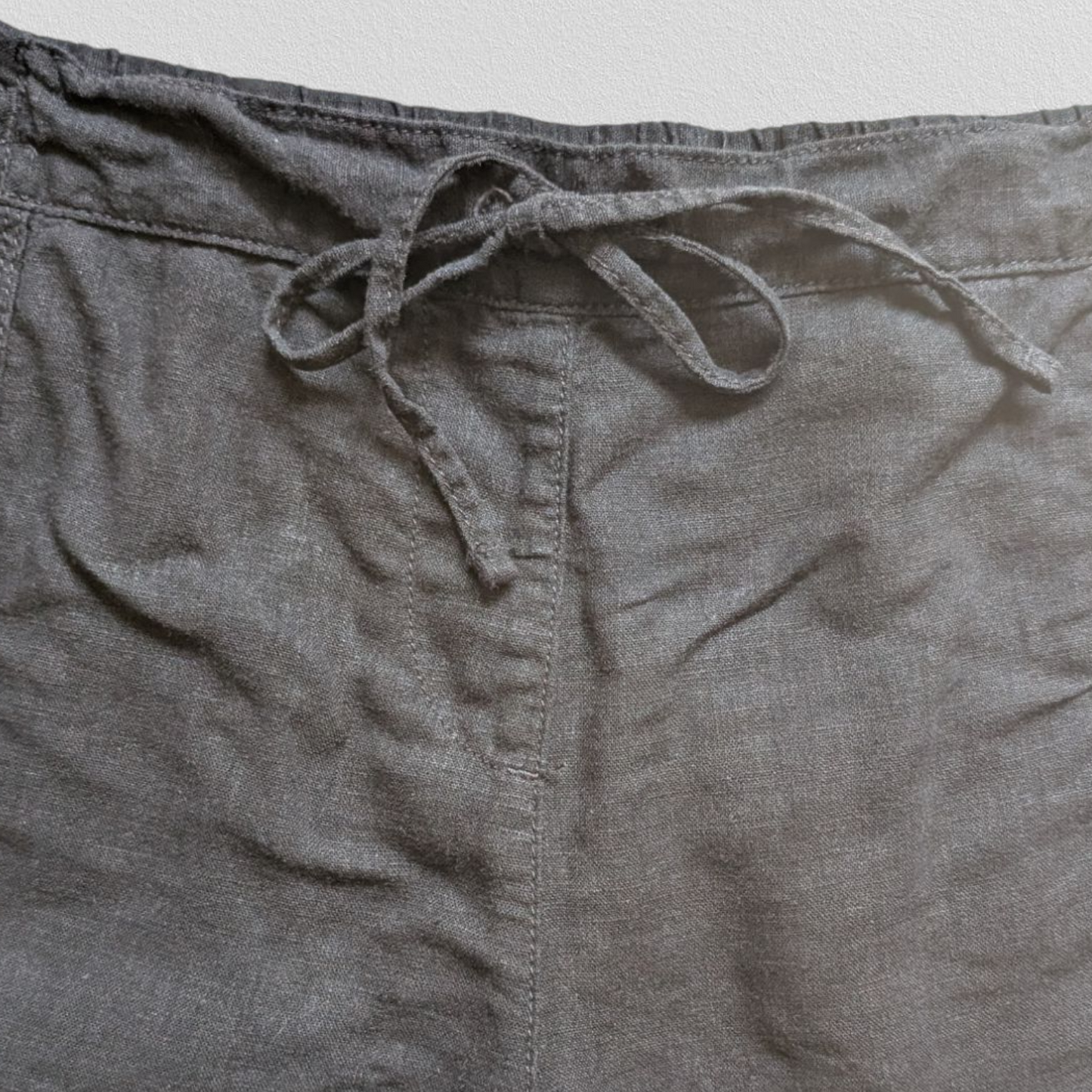 Black Linen Shorts