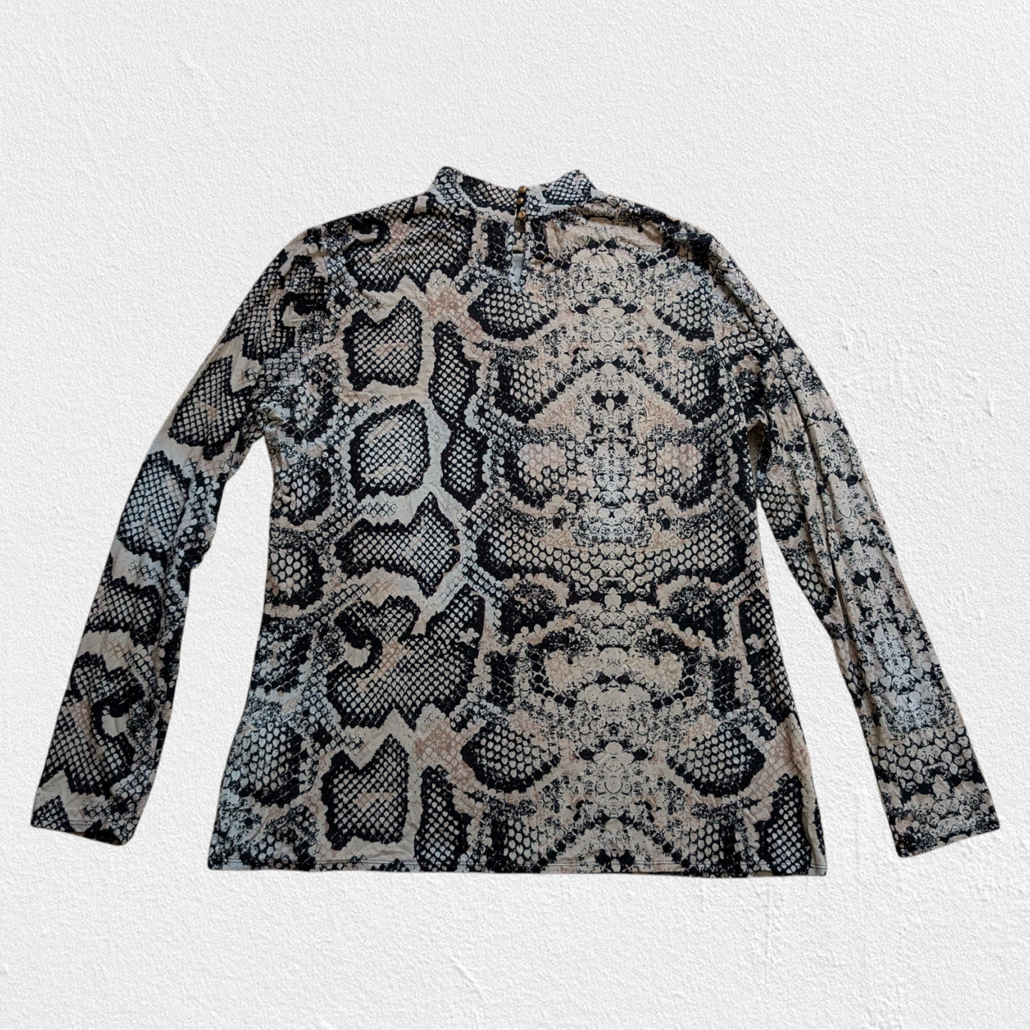 Snake Print Long Sleeve Top