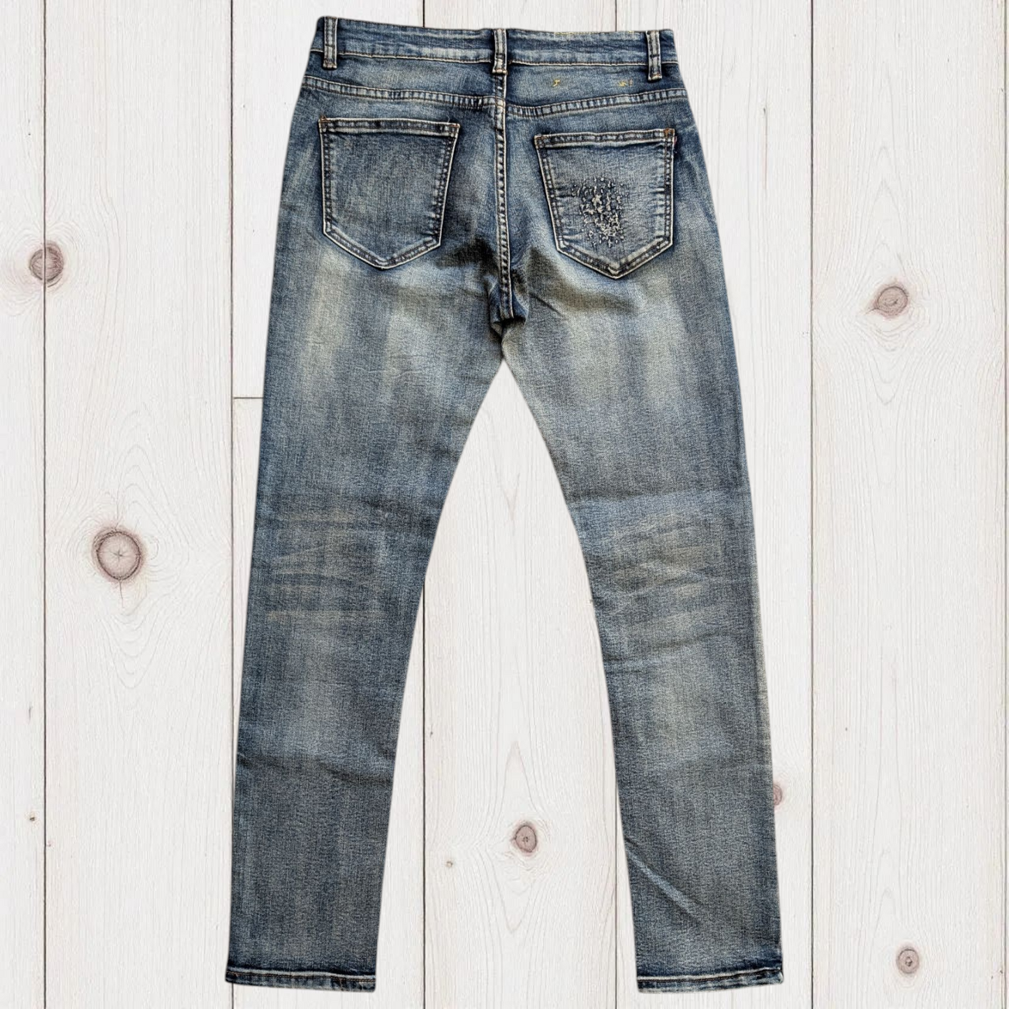 00s Patchwork Low-rise Jeans