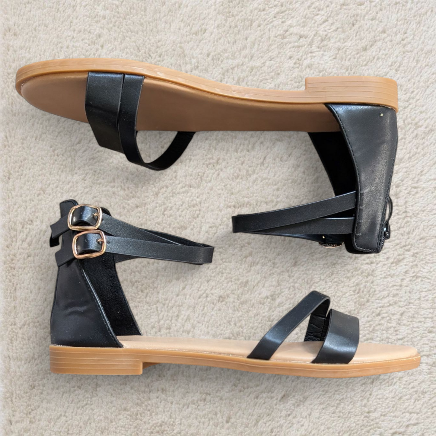 Black Gladiator Sandals