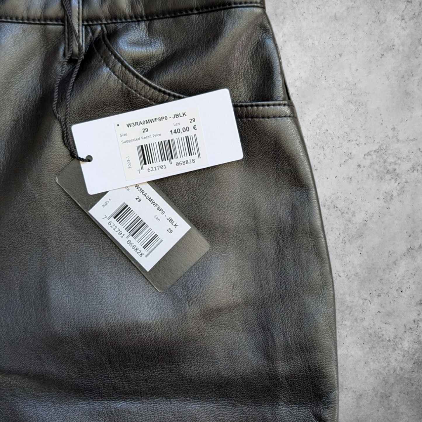 Guess Black Faux Leather Trousers