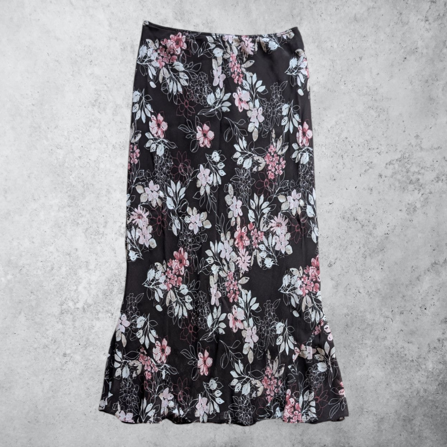 00's Floral Maxi Skirt