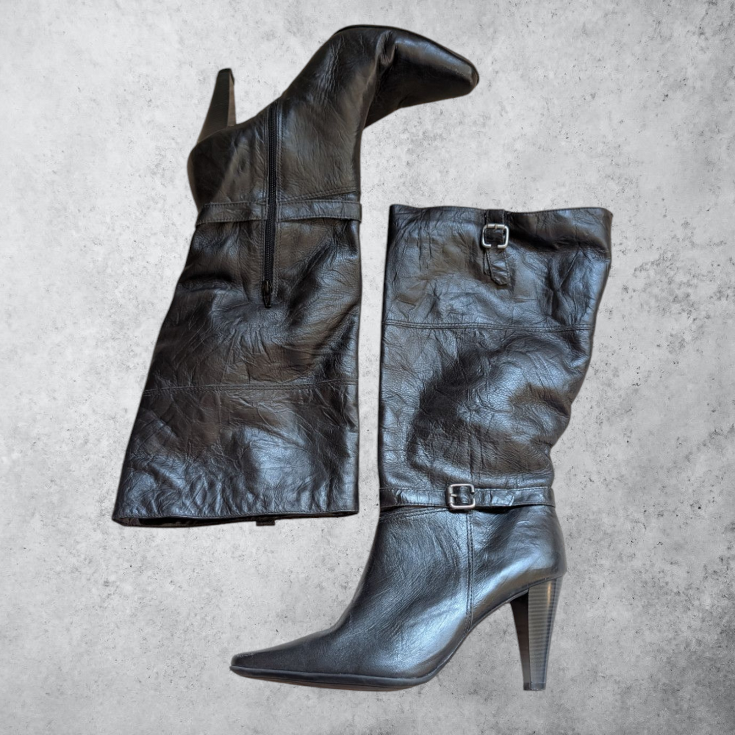 00's Black Heeled Boots
