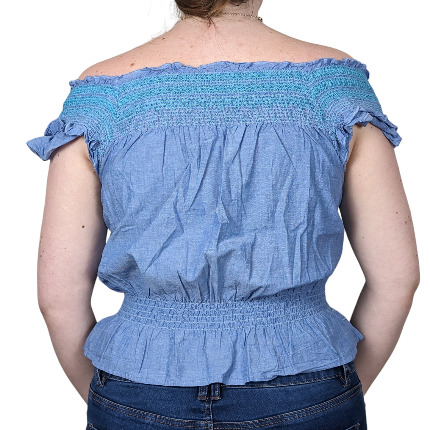 90's Coastal Off the Shoulder Top