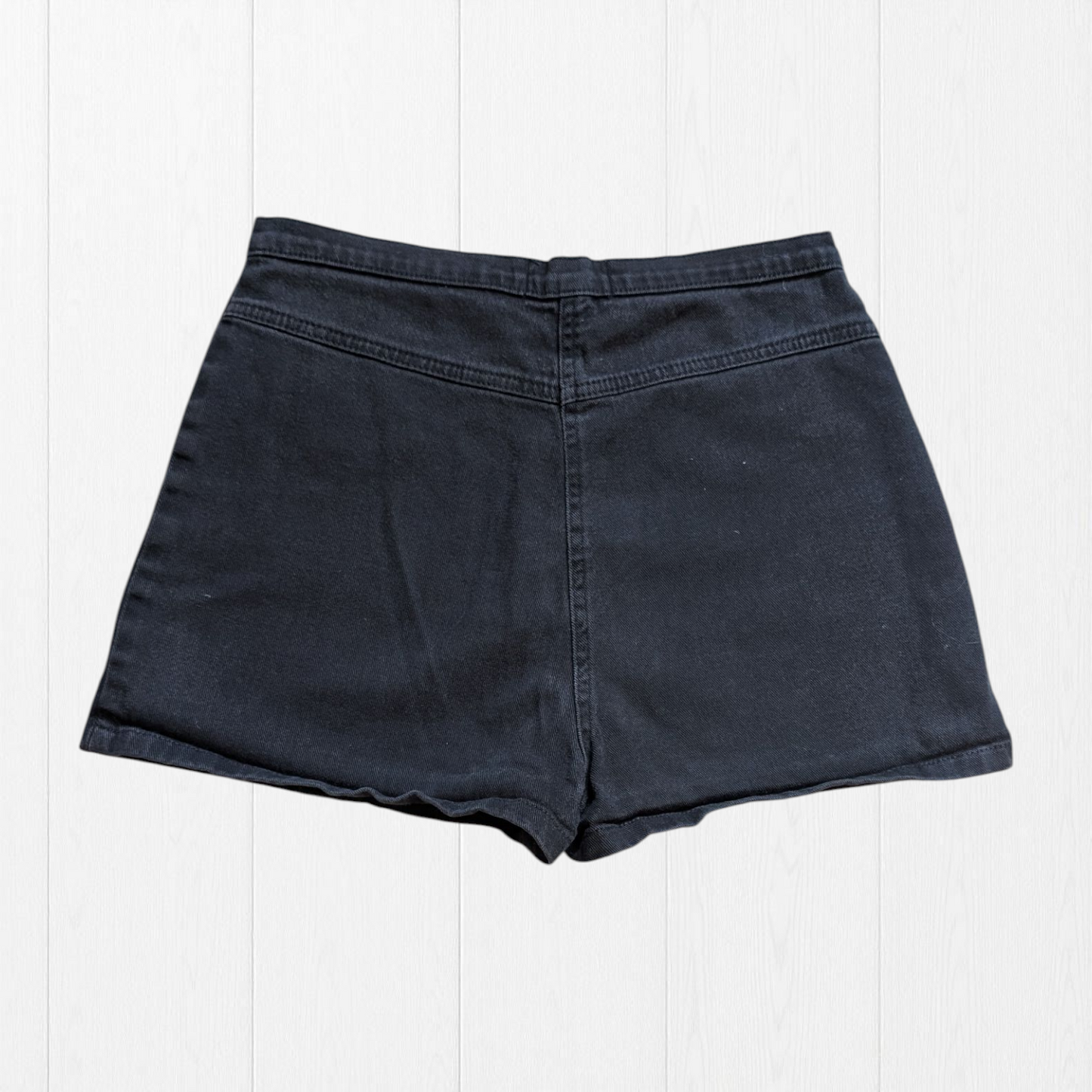 00's Black Denim Hotpants