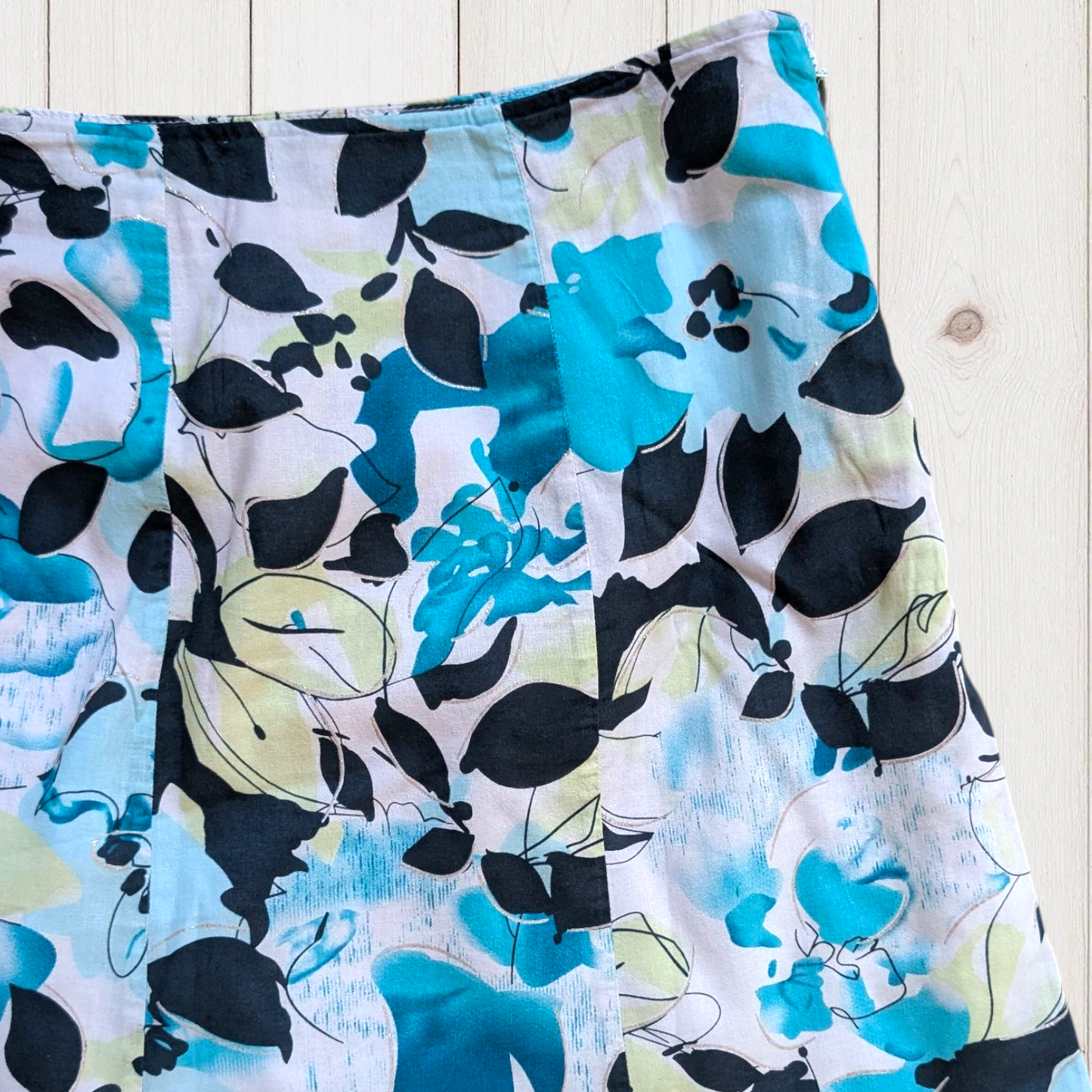 90s Floral Midi Skirt
