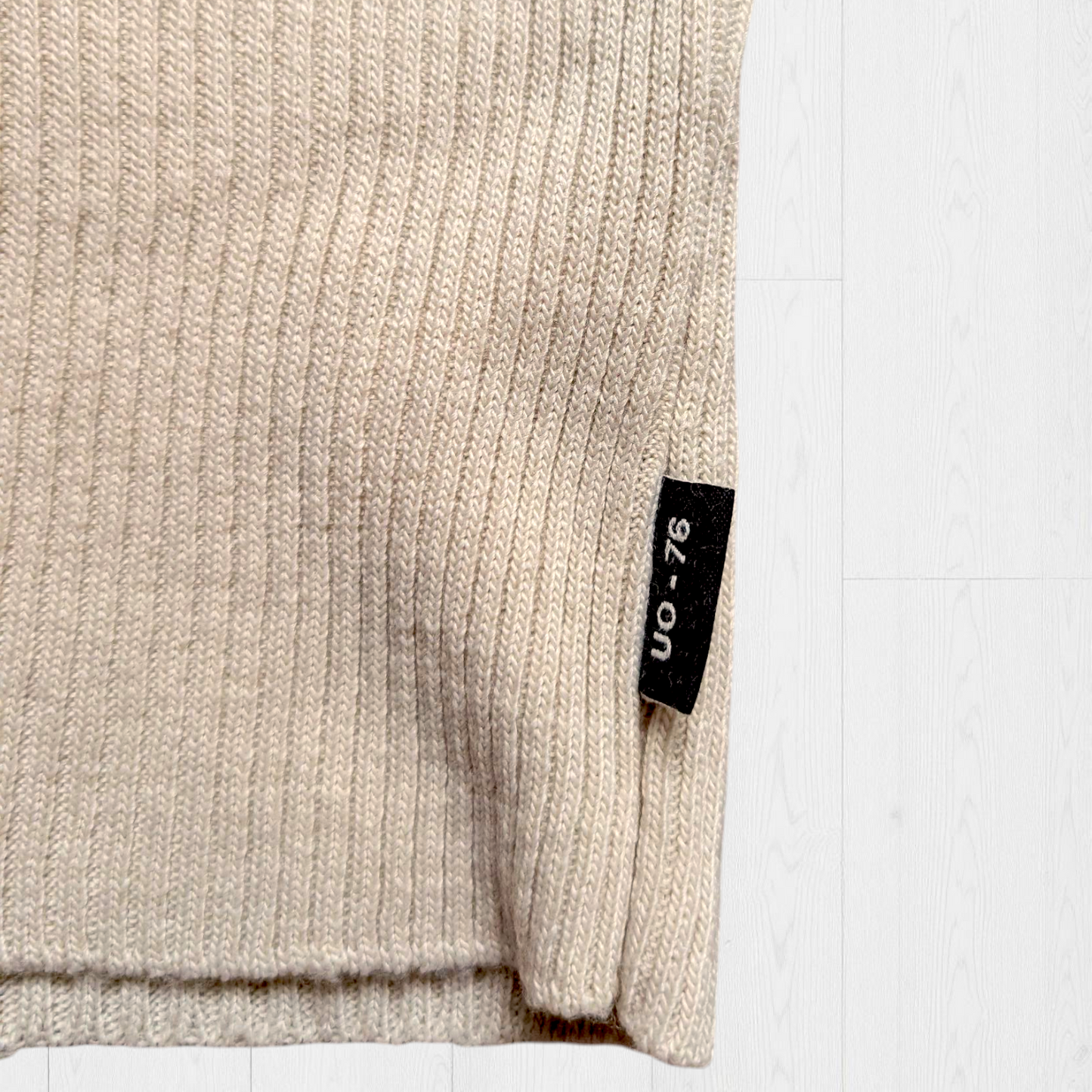 Beige Double Zip Cropped Hoodie