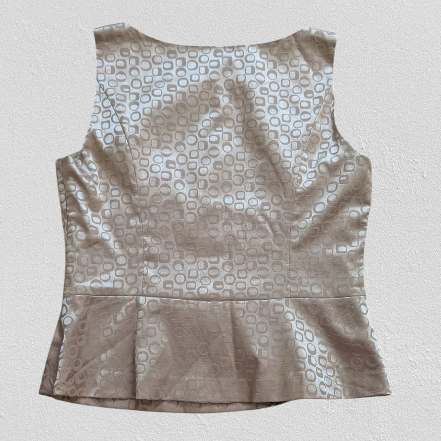 00's Champagne Peplum Top