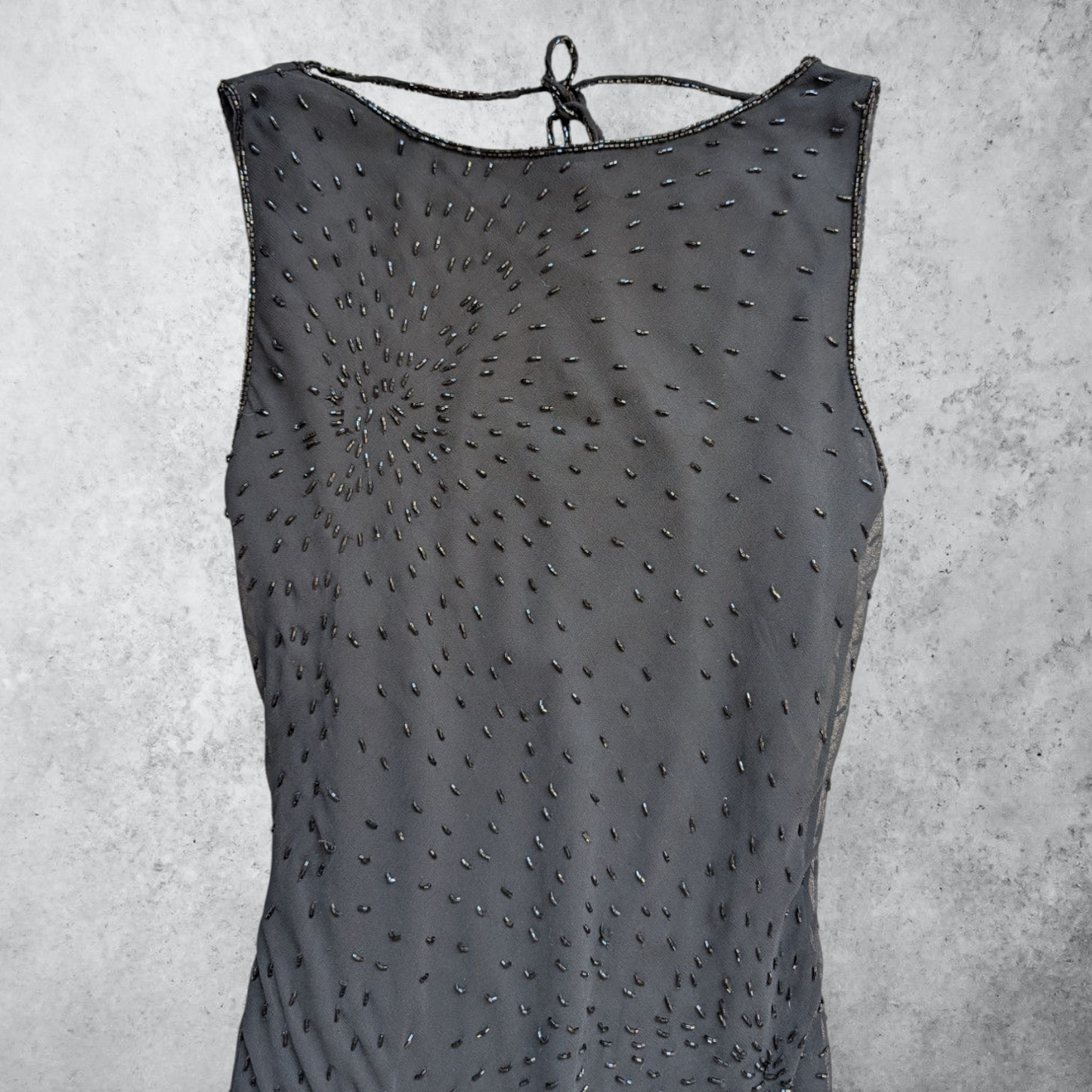 90's Beaded Black Dress