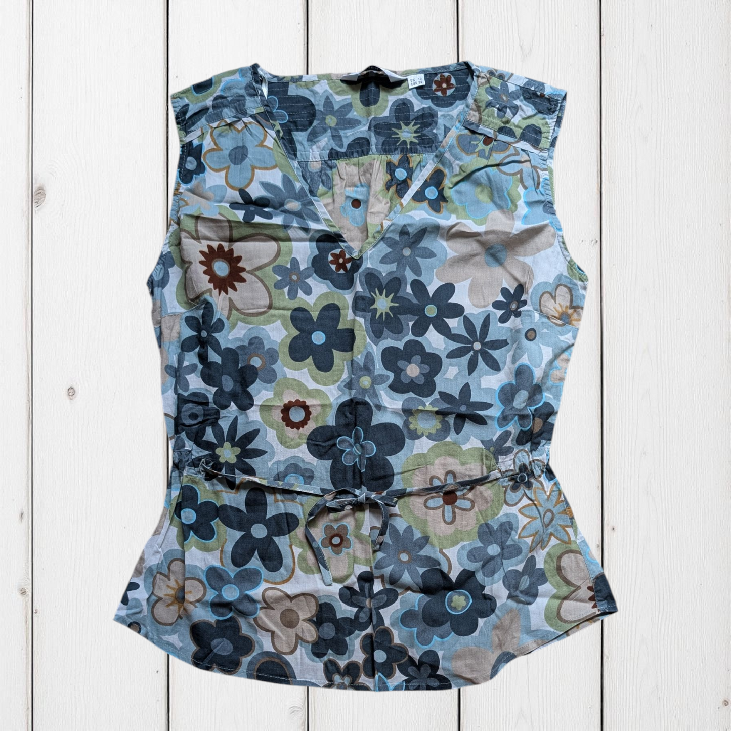 00's Retro Boho Blouse