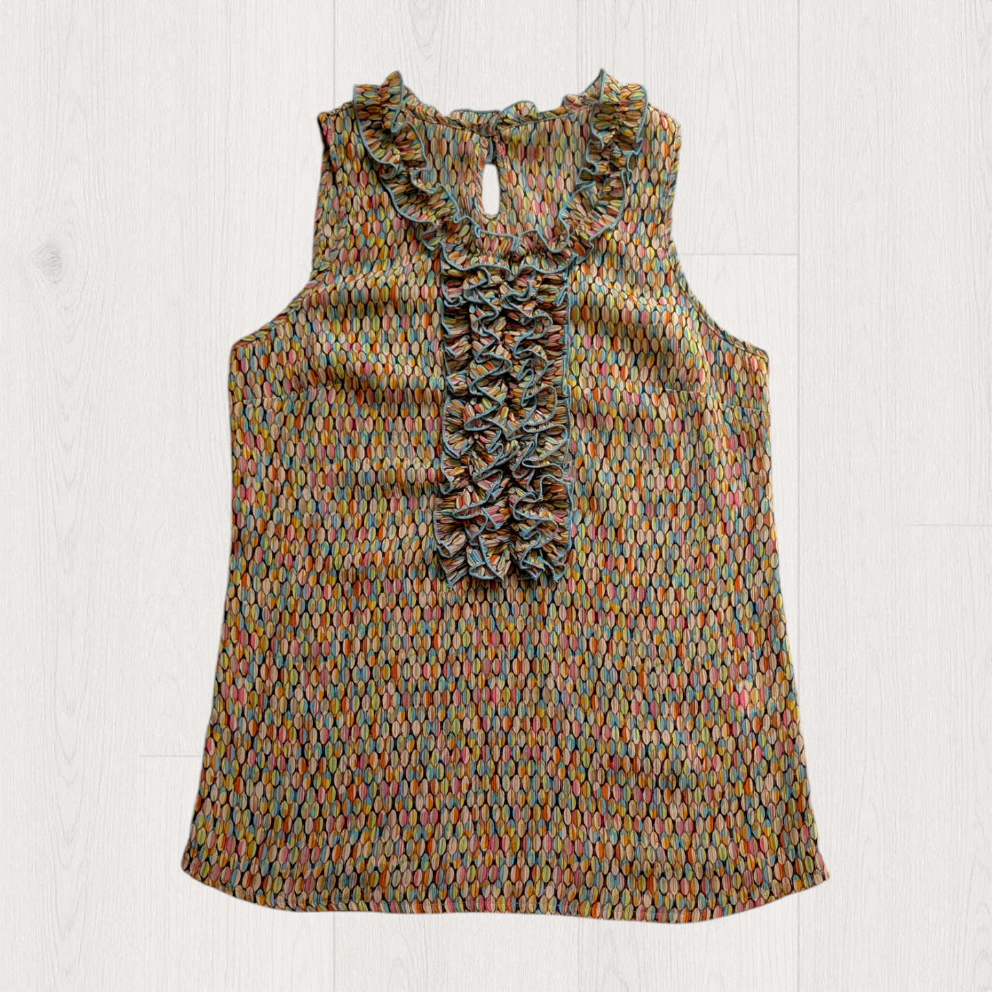 00's Retro Ruffle Blouse