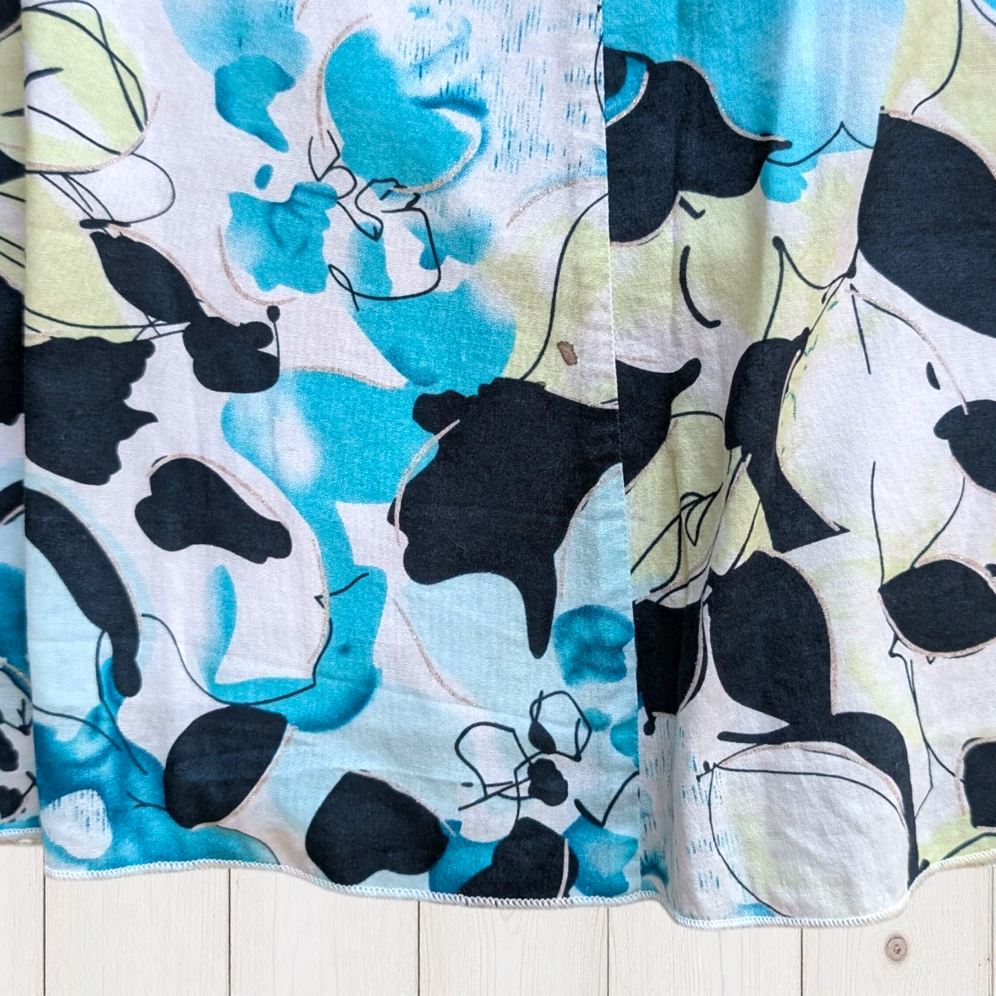 90s Floral Midi Skirt
