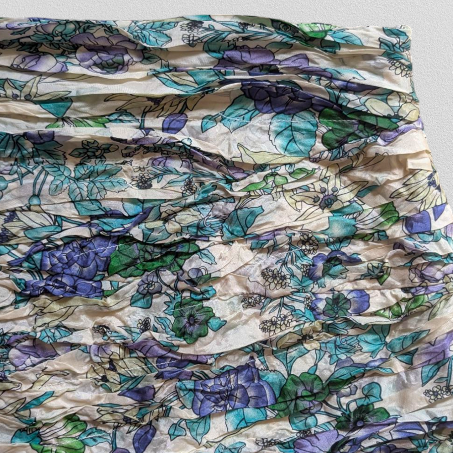 00's Ruched Floral Skirt
