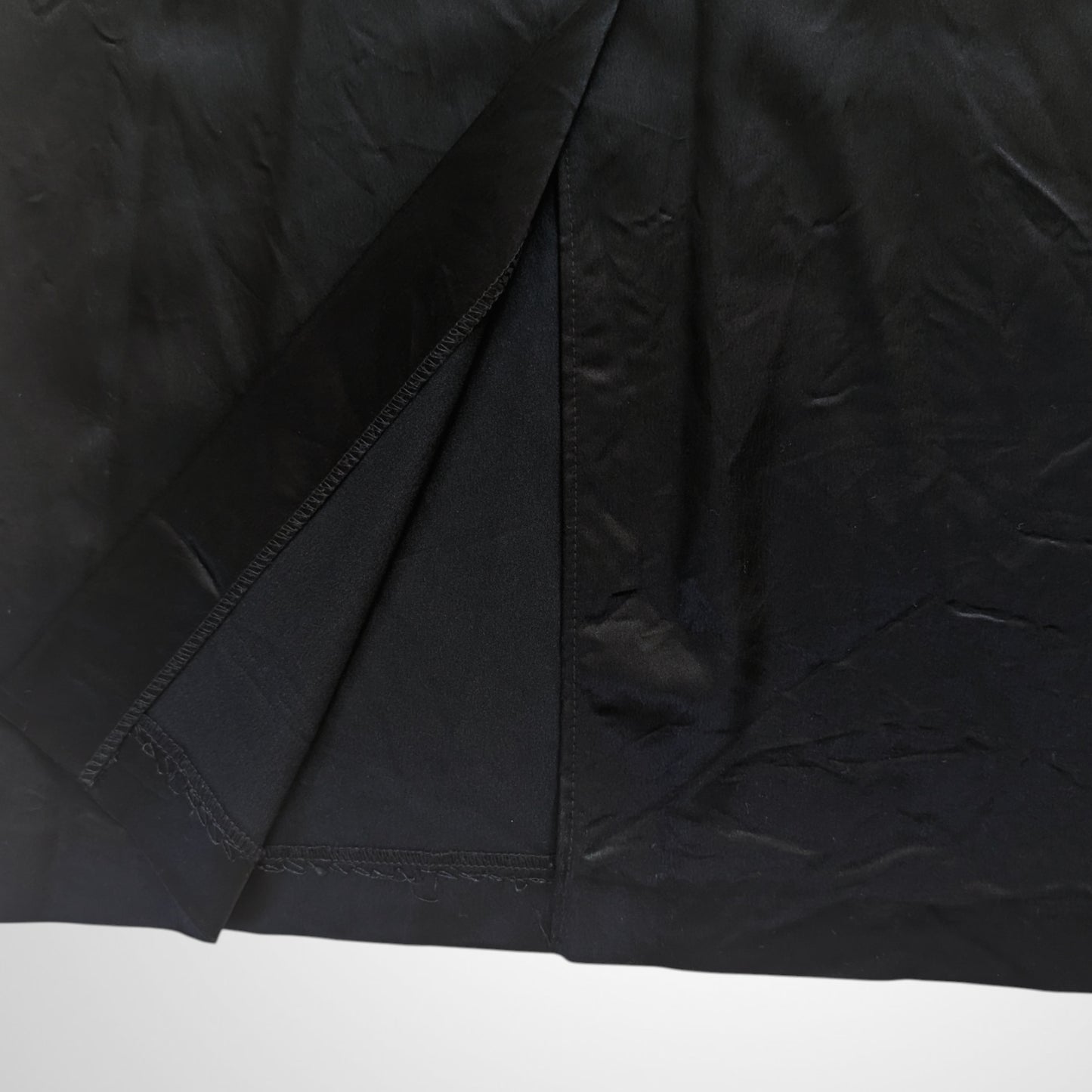 90s Black Satin Maxi dress