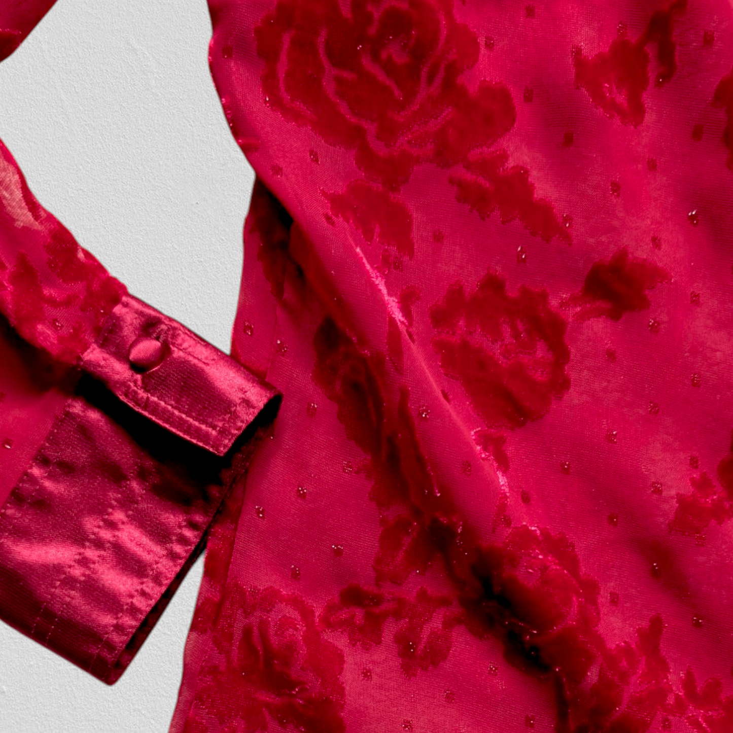 90's Vamp Velvet Sheer Blouse