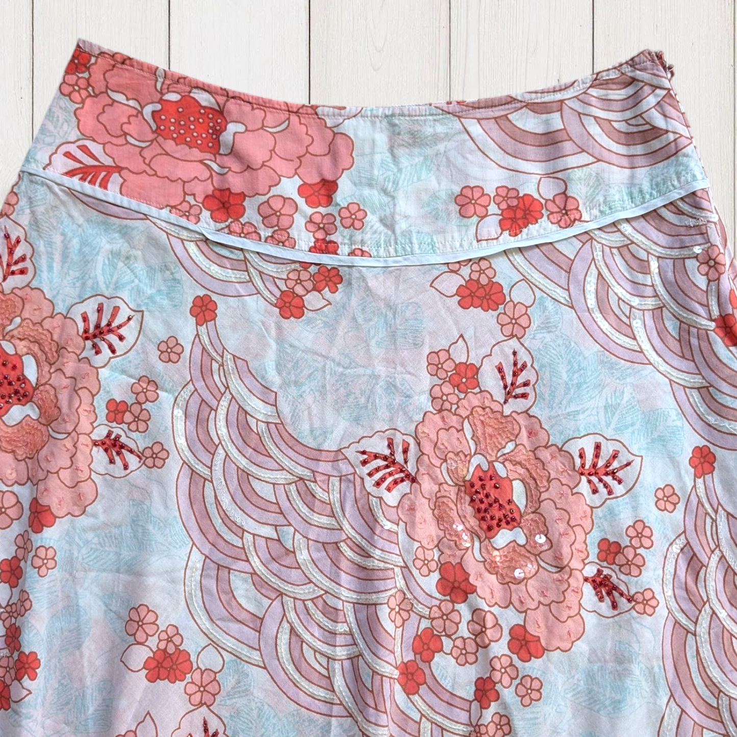 00s Oriental Fairycore Midi Skirt