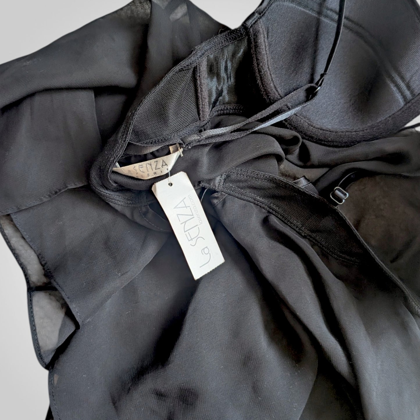 00's La Senza Black Sheer Babydoll Top