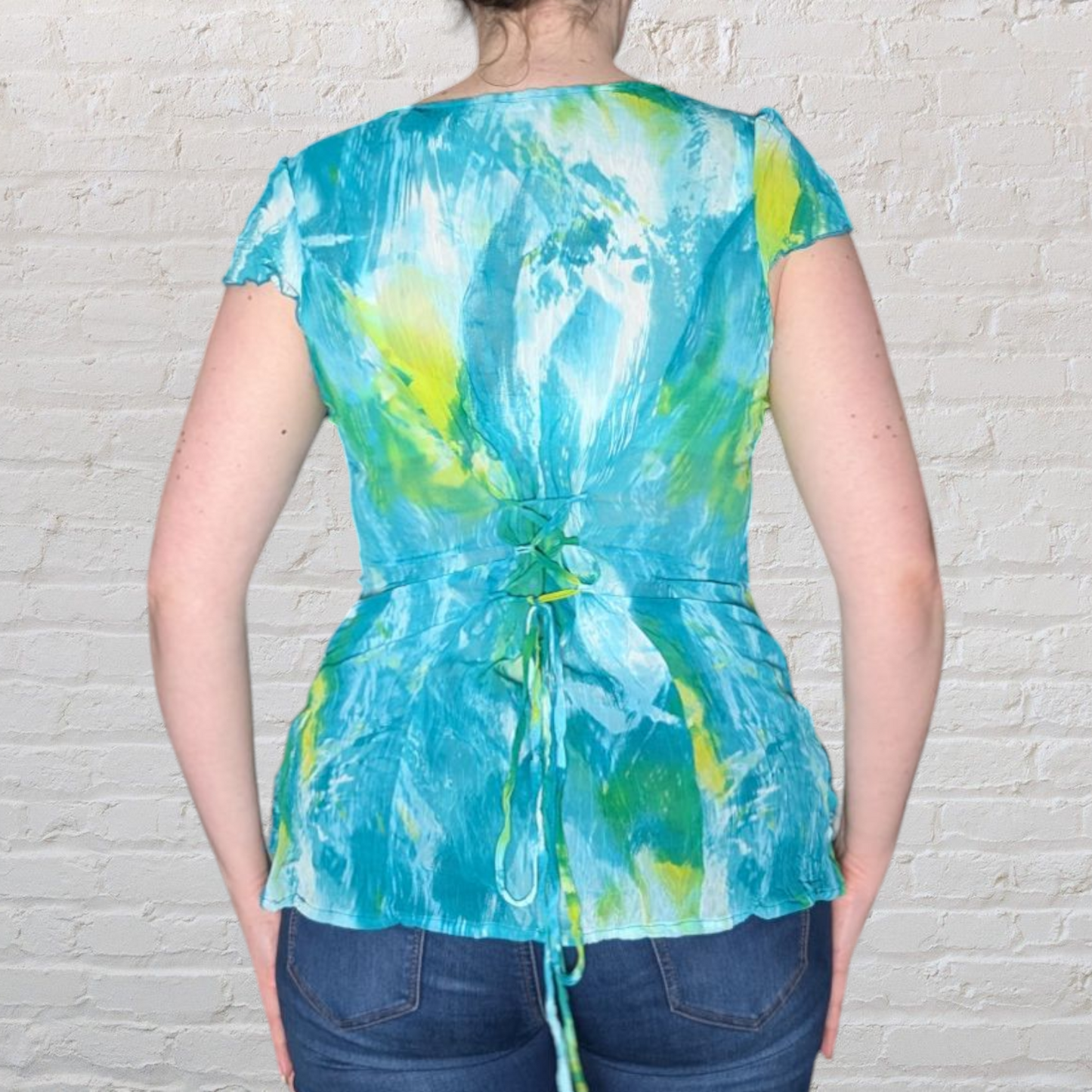 00's Turquoise Blouse