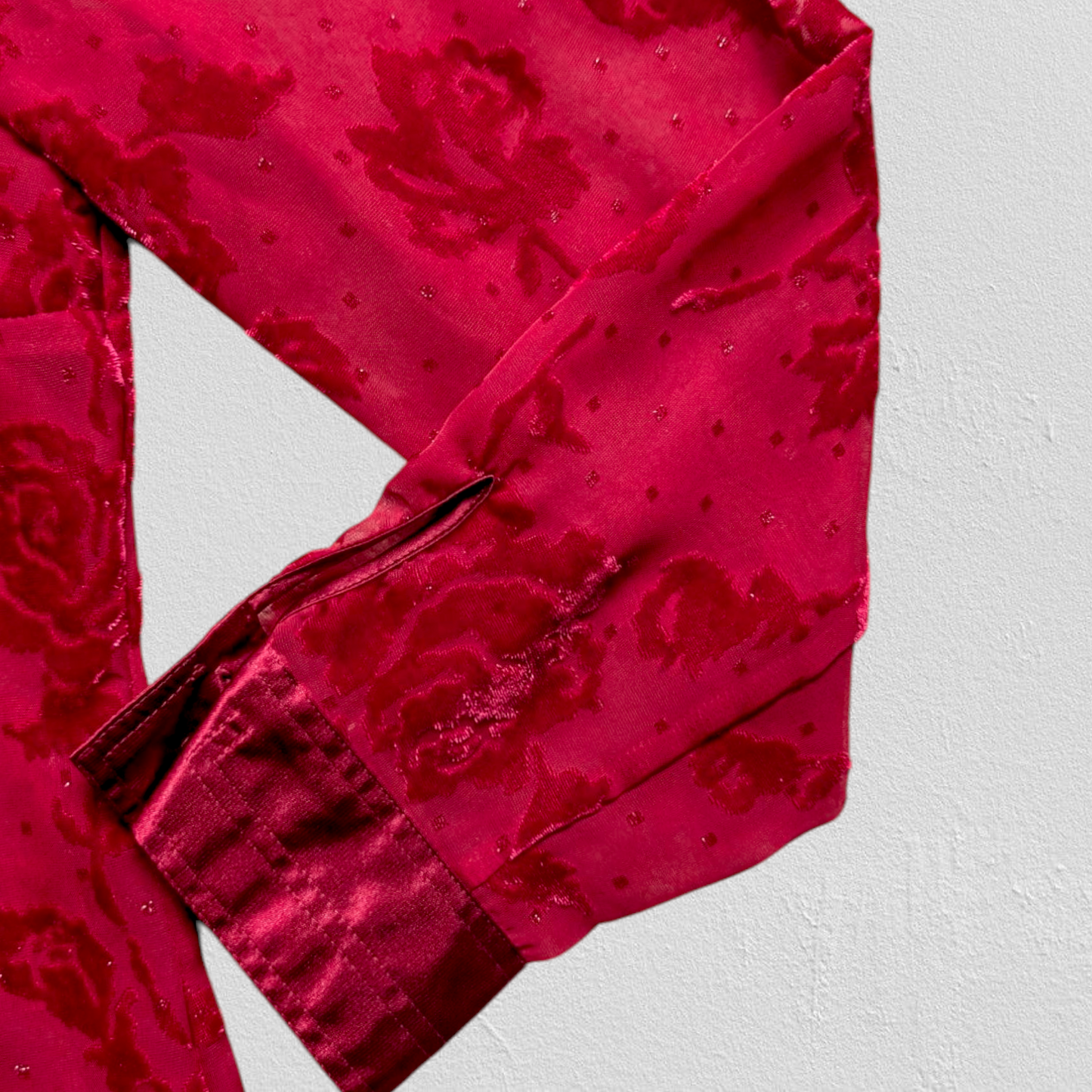 90's Vamp Velvet Sheer Blouse