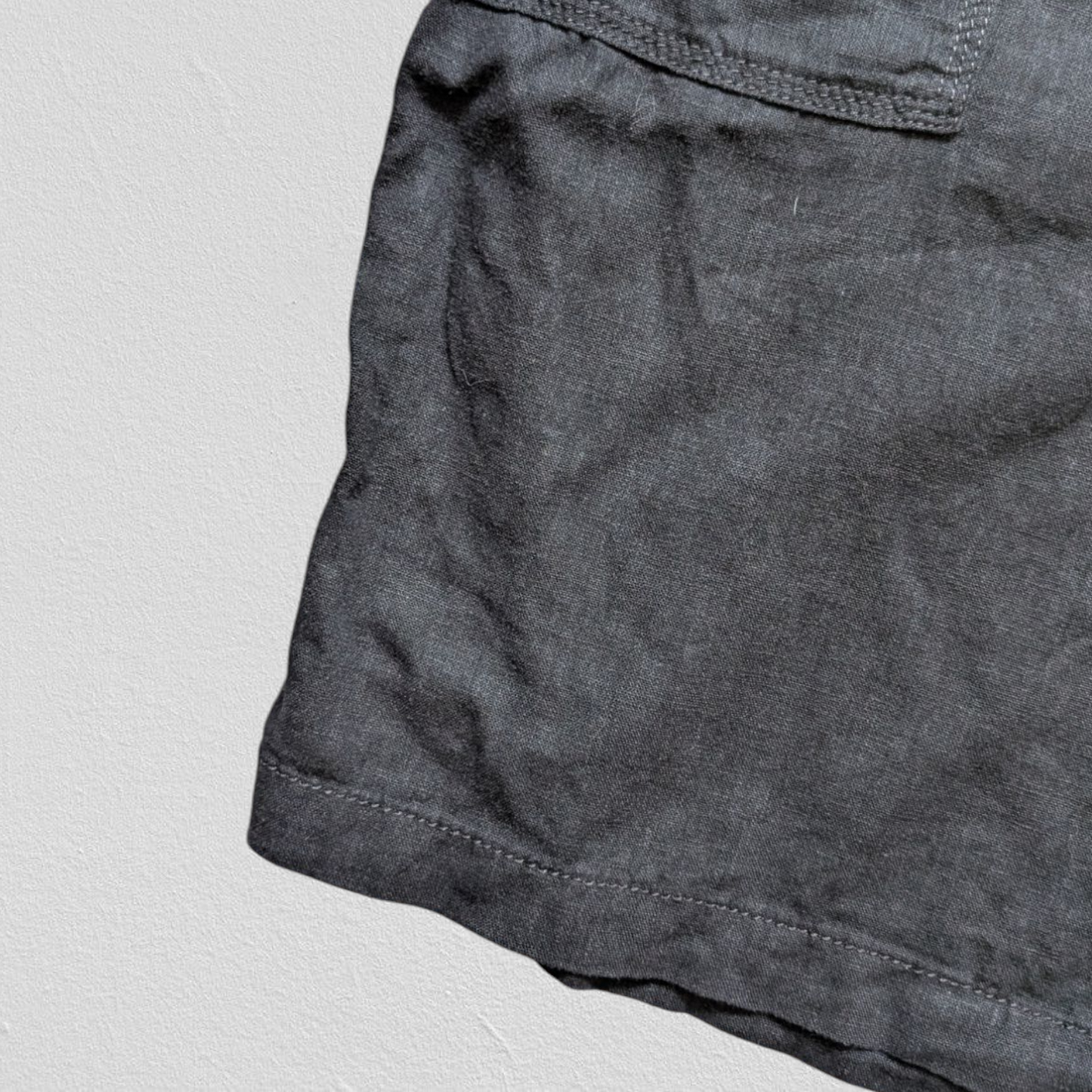 Black Linen Shorts