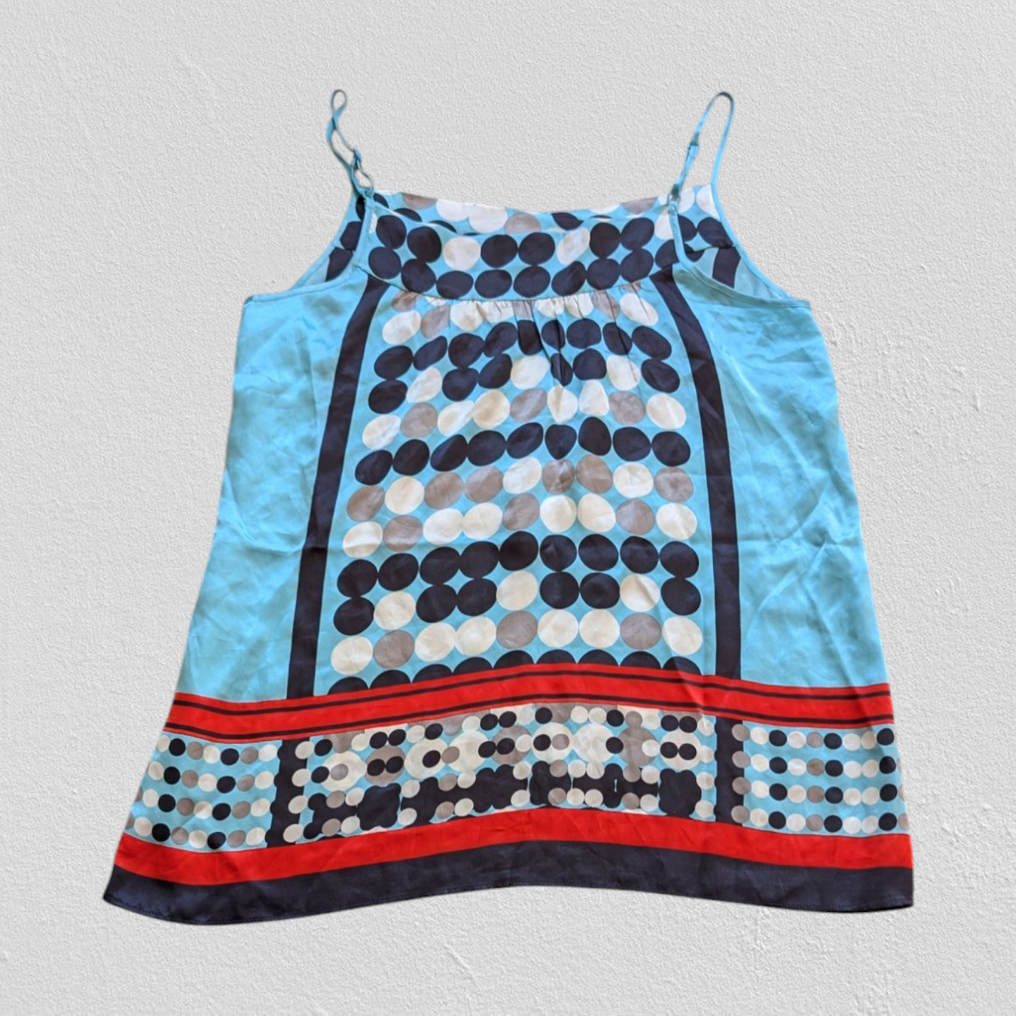 00's Turquoise Abstract Cami