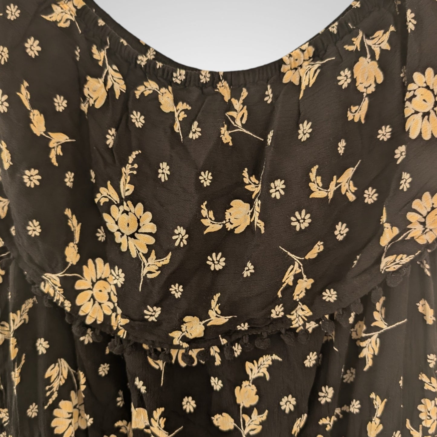 Capsule Black & Cream Floral Off The Shoulder Maxi Dress