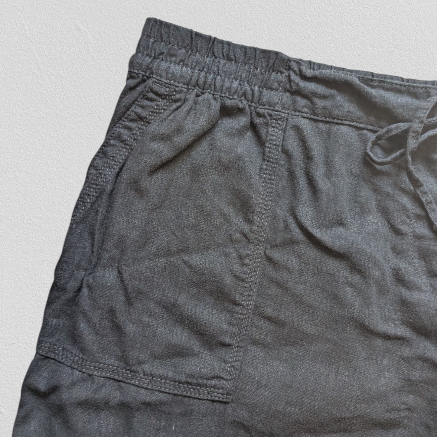 Black Linen Shorts