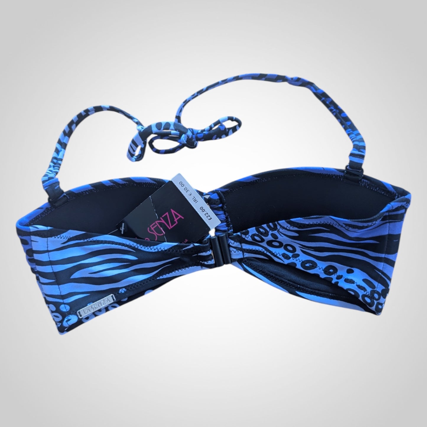 00s La Senza Purple & Black Animal Print Bikini Top