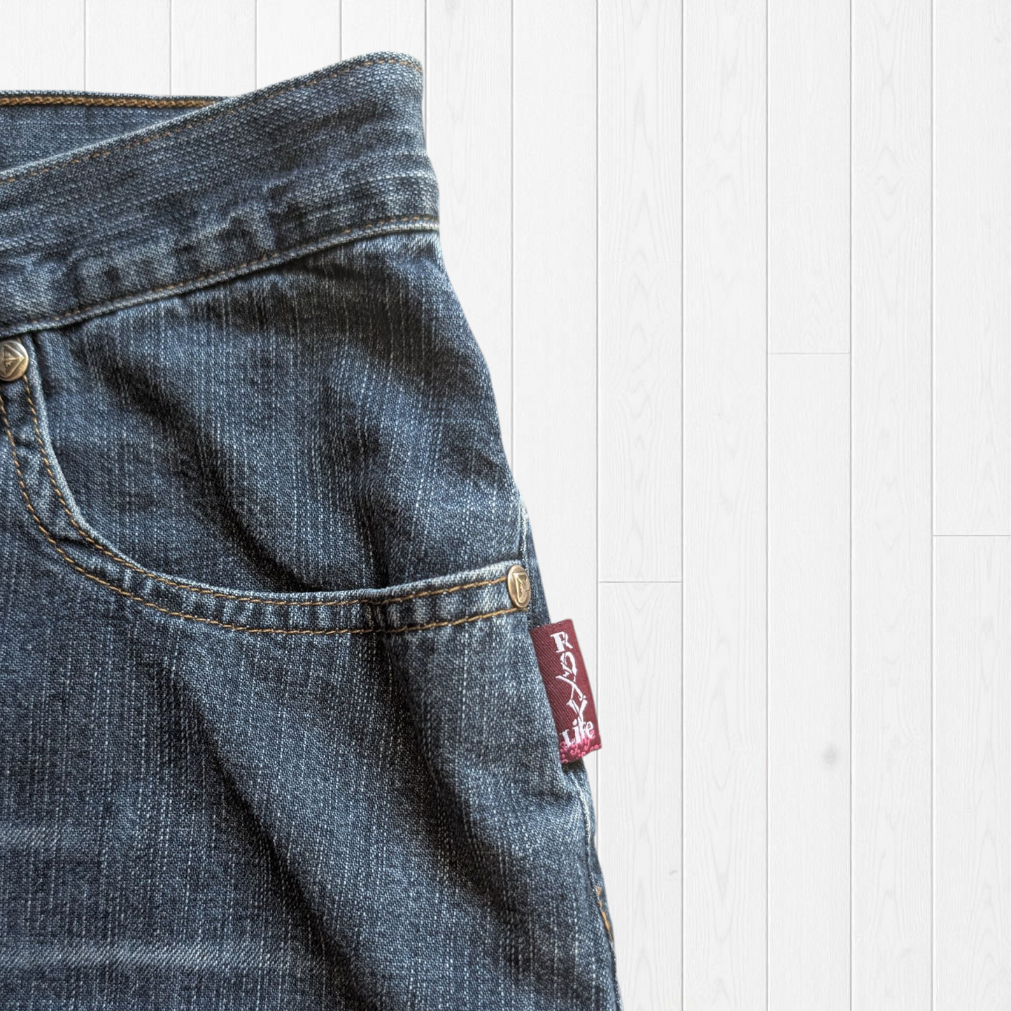 00's Roxy Denim Midi Skirt