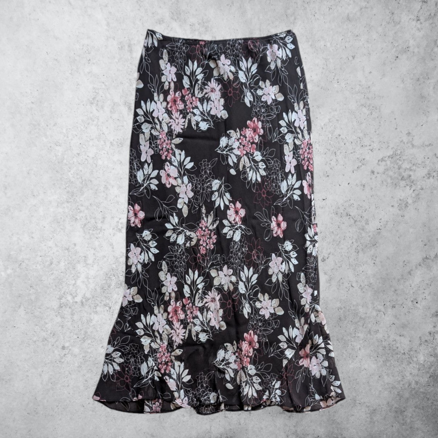 00's Floral Maxi Skirt