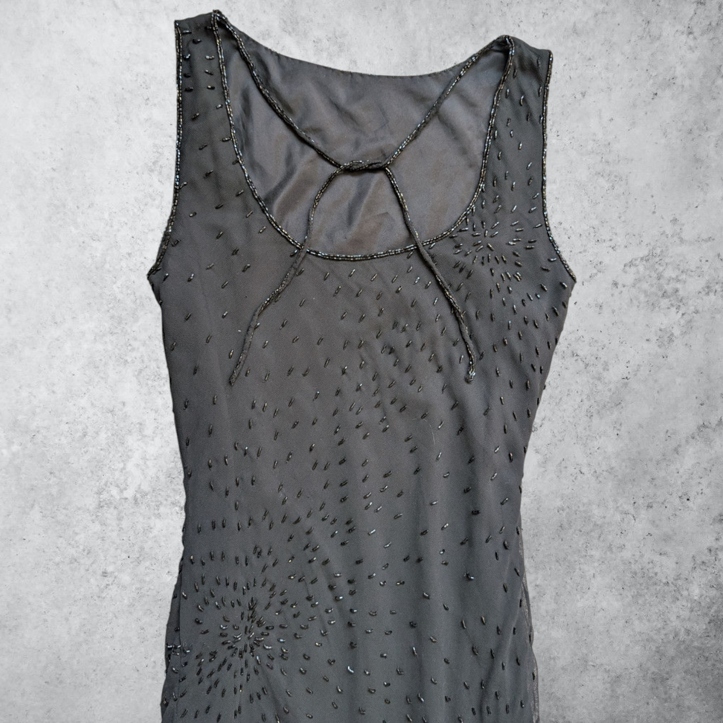 90's Beaded Black Dress