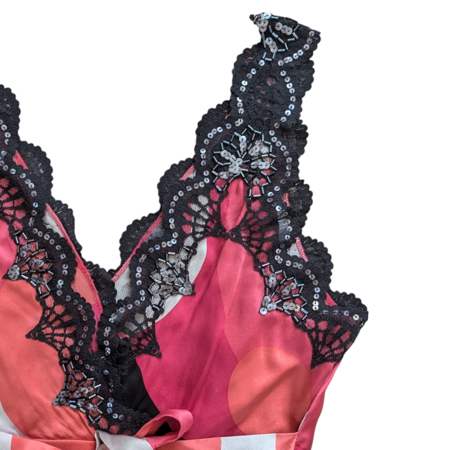 00's Pink & Black V-neck Cami