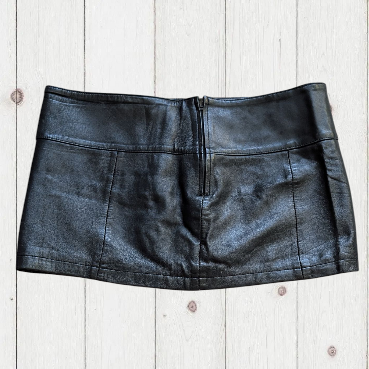 00s Leather Micro Skirt