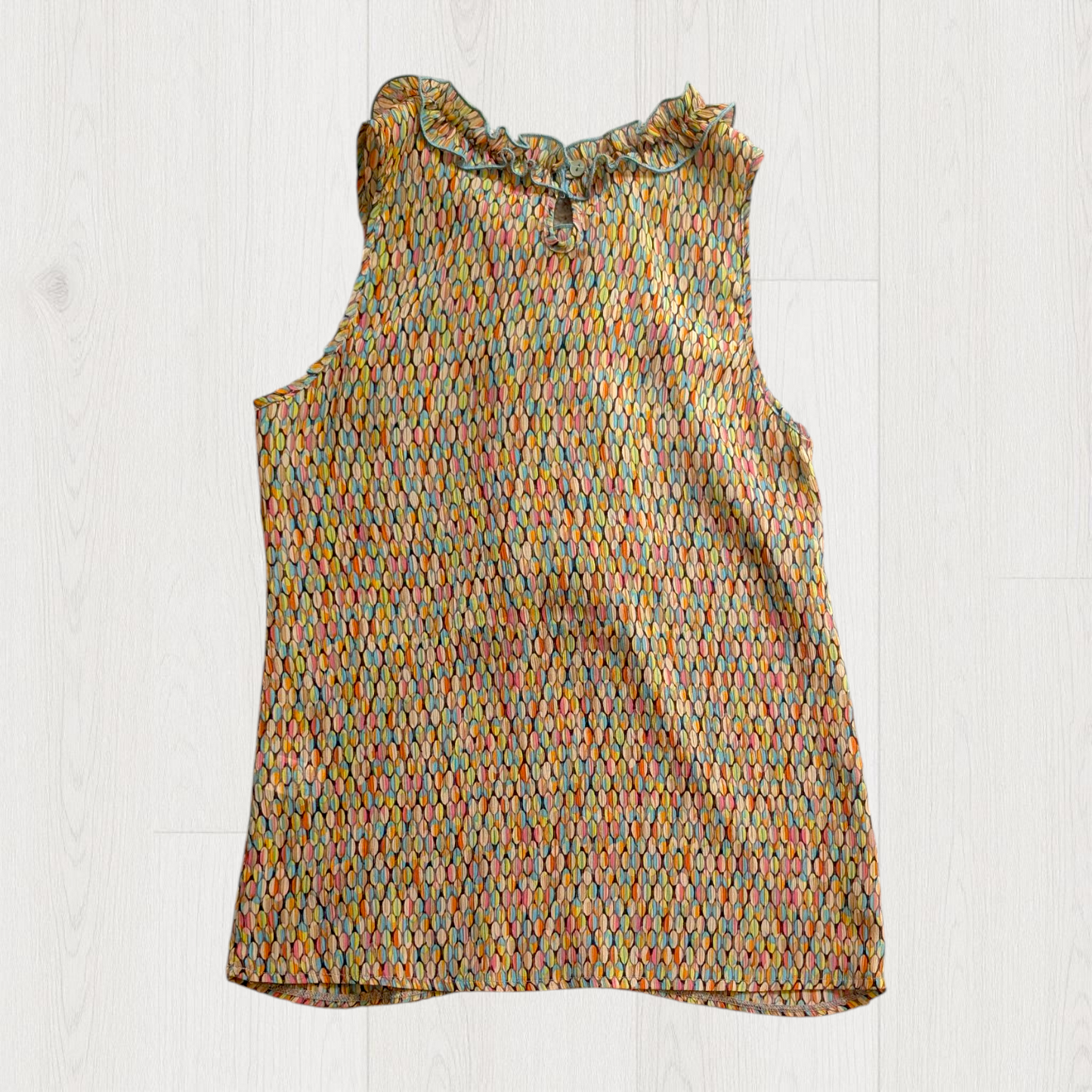 00's Retro Ruffle Blouse
