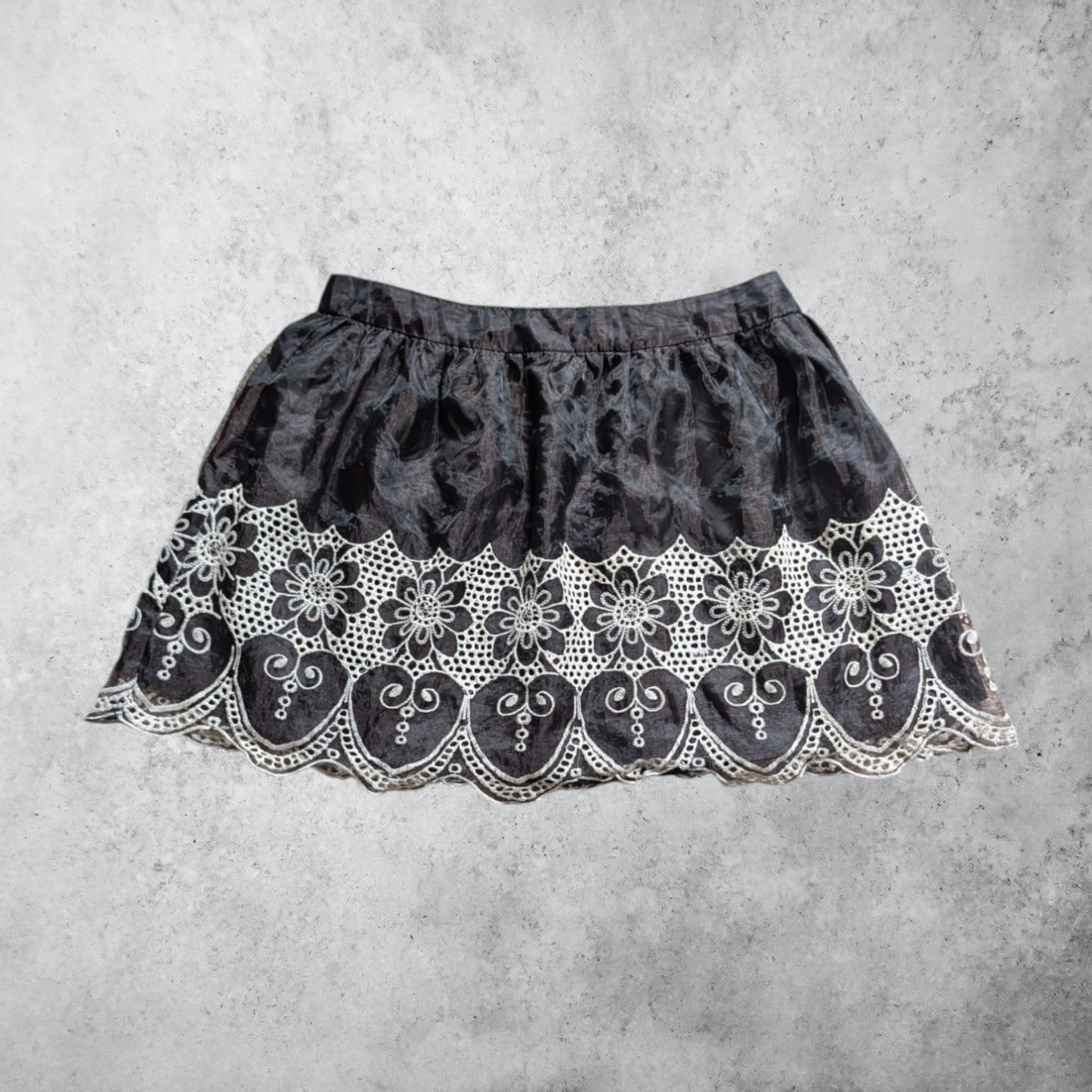 00's Embroidered Mini Skirt