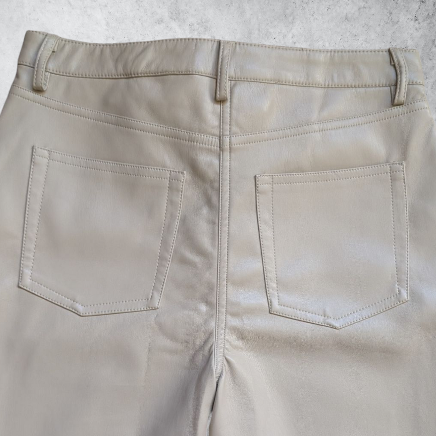 Guess Cream Faux Leather Trousers