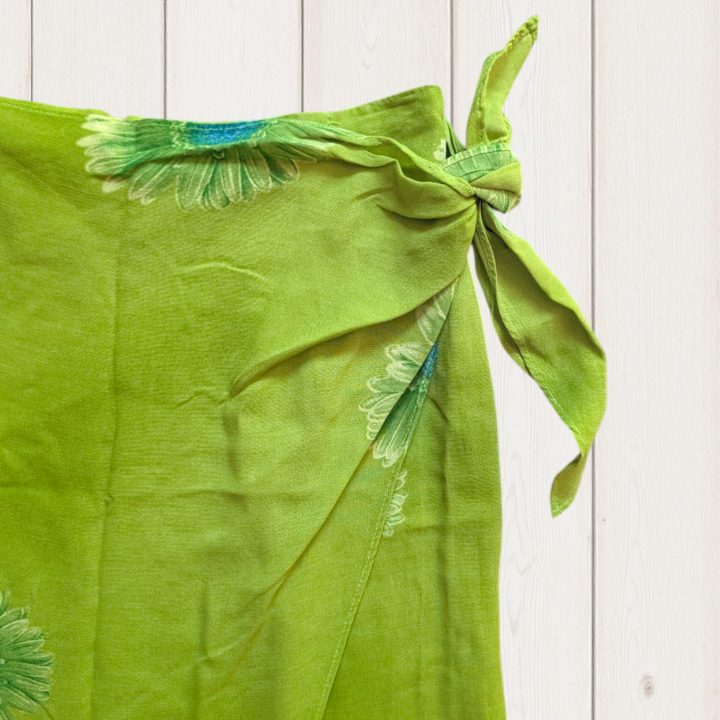 00's Green Maxi Wrap Skirt
