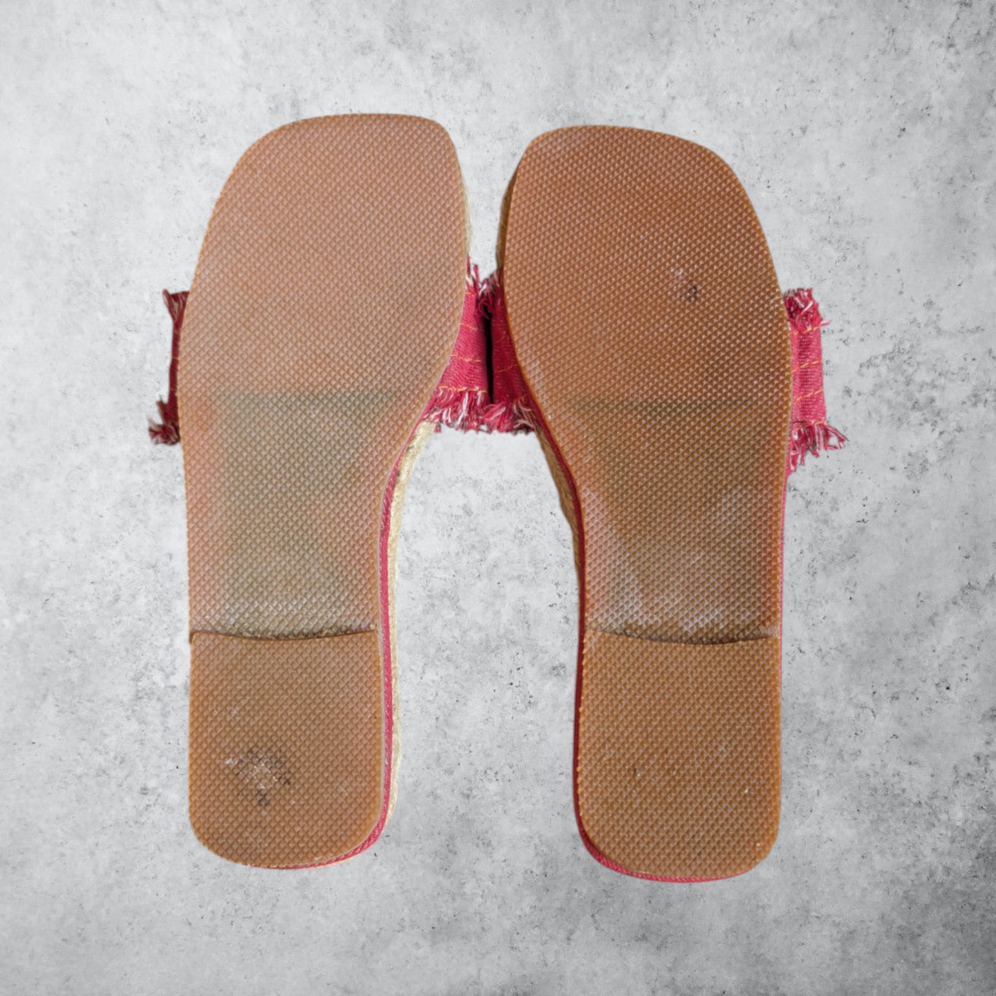 00's Boho Red Fringe Sandals