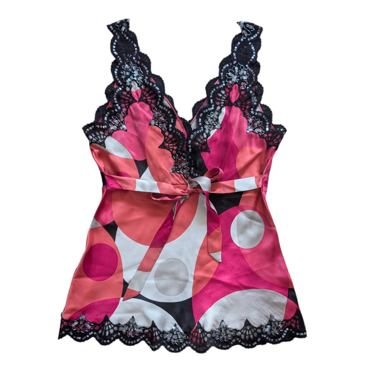 00's Pink & Black V-neck Cami