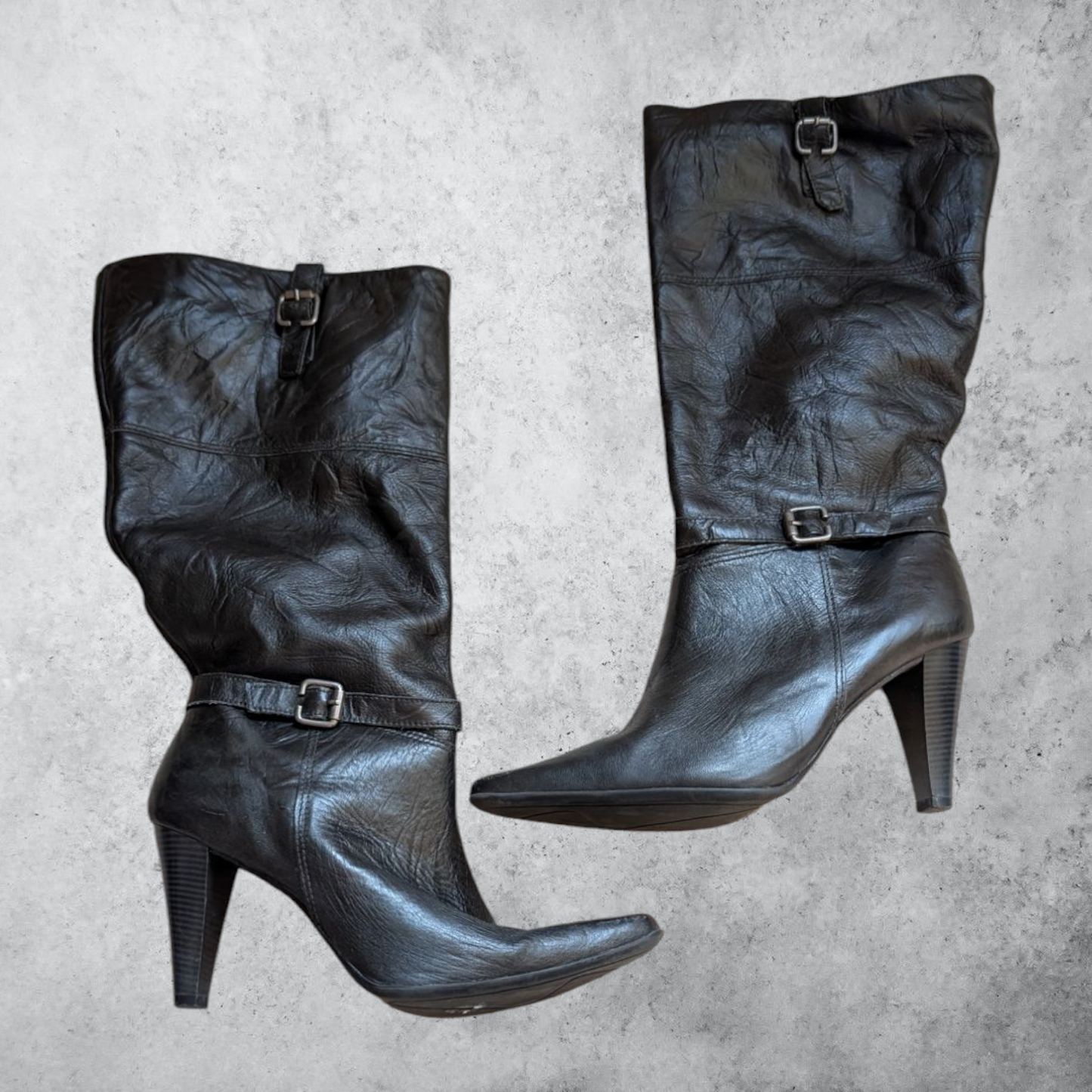 00's Black Heeled Boots