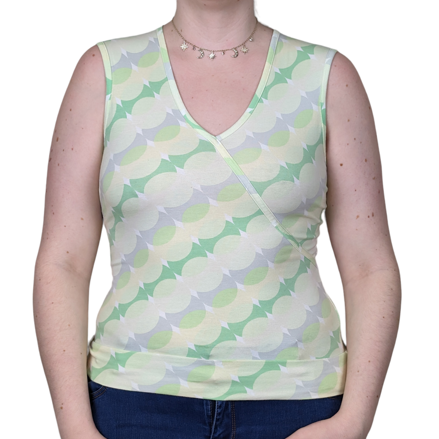 00's Mint V-Neck Top