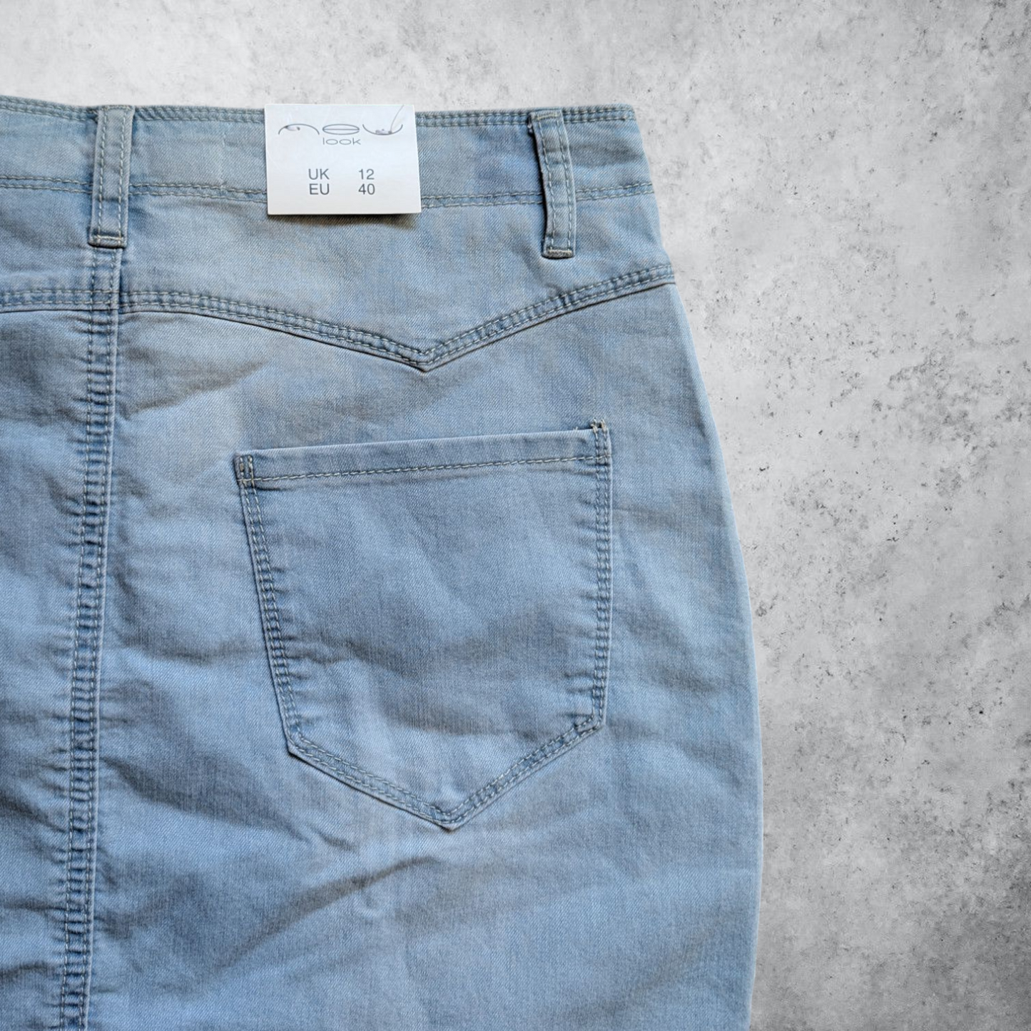 00's Deadstock Denim Pencil Skirt