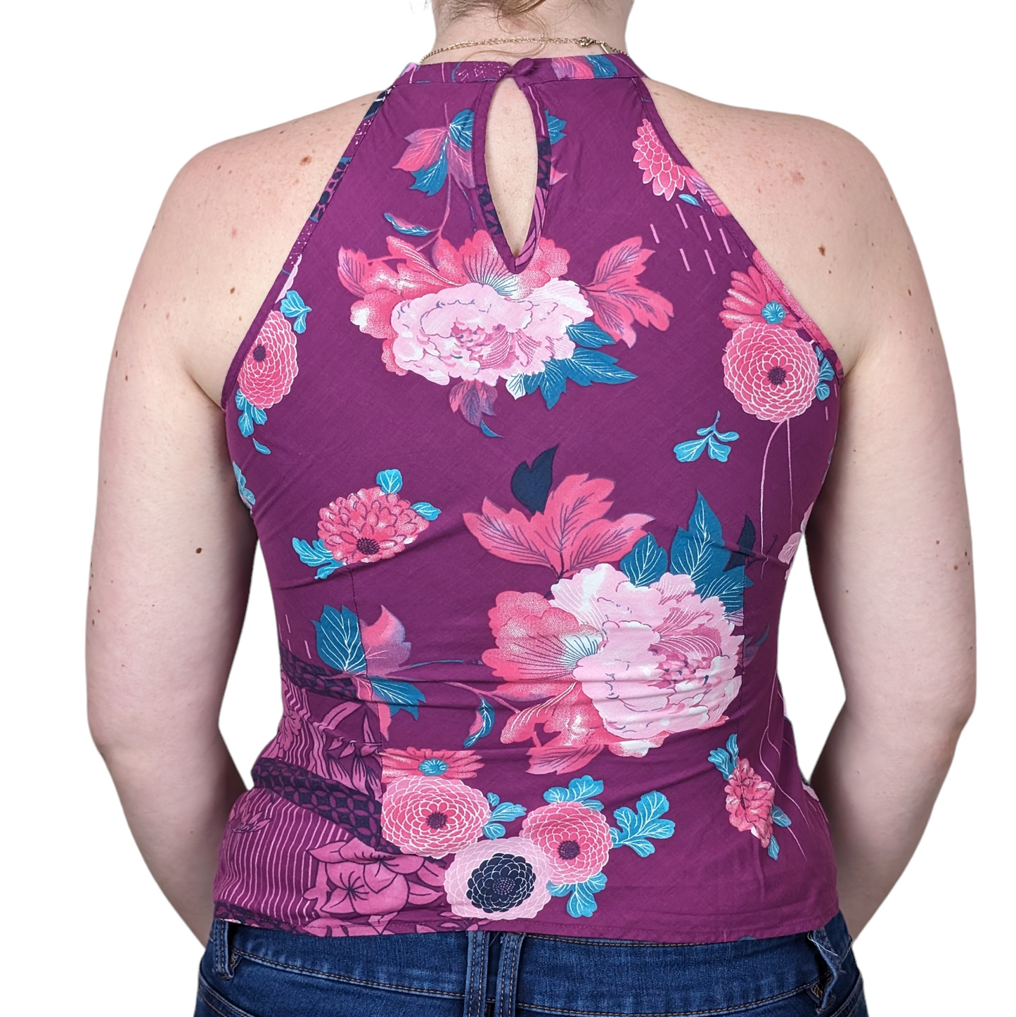 00's Floral Halter Neck