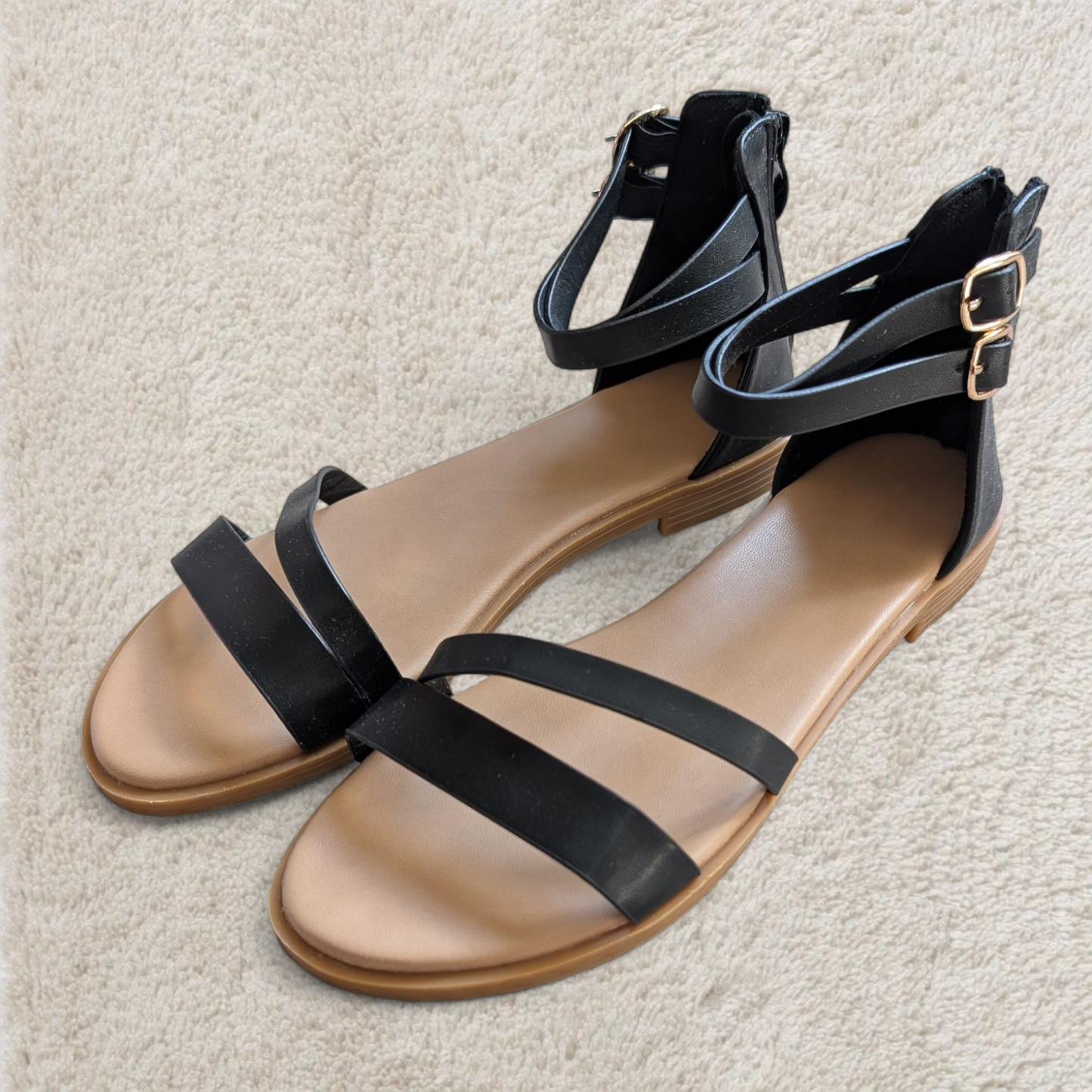 Black Gladiator Sandals