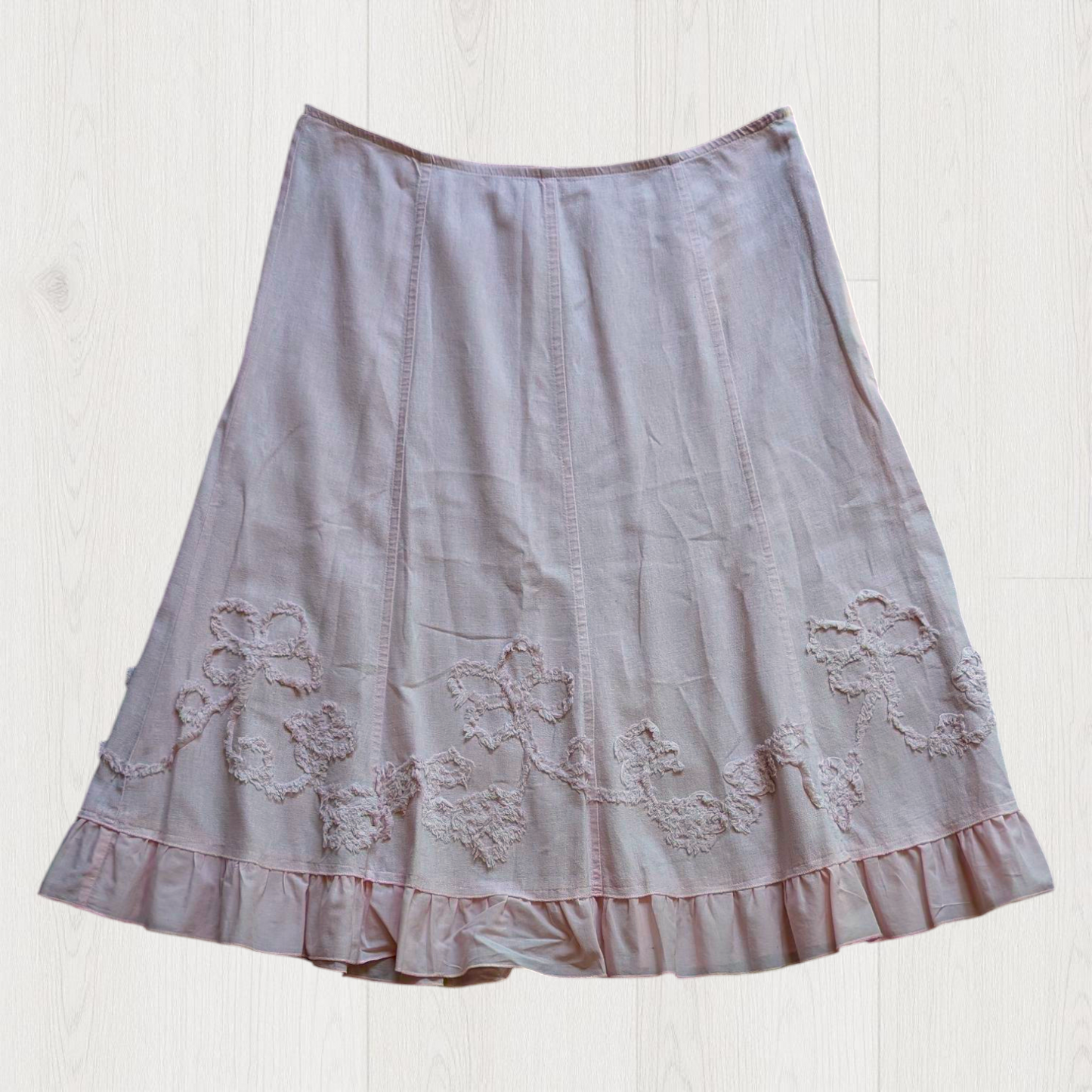 00's Blush Pink Midi Skirt