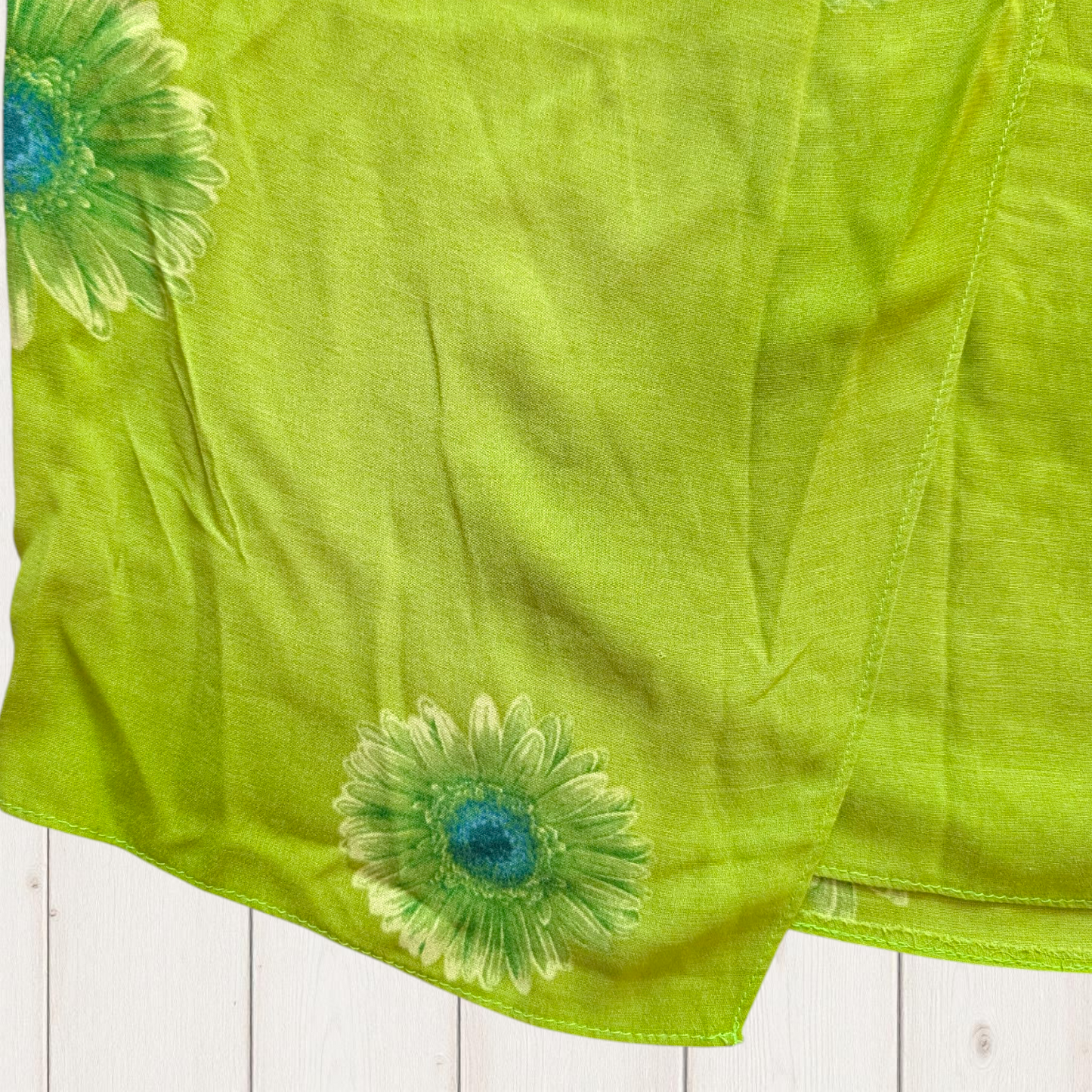 00's Green Maxi Wrap Skirt