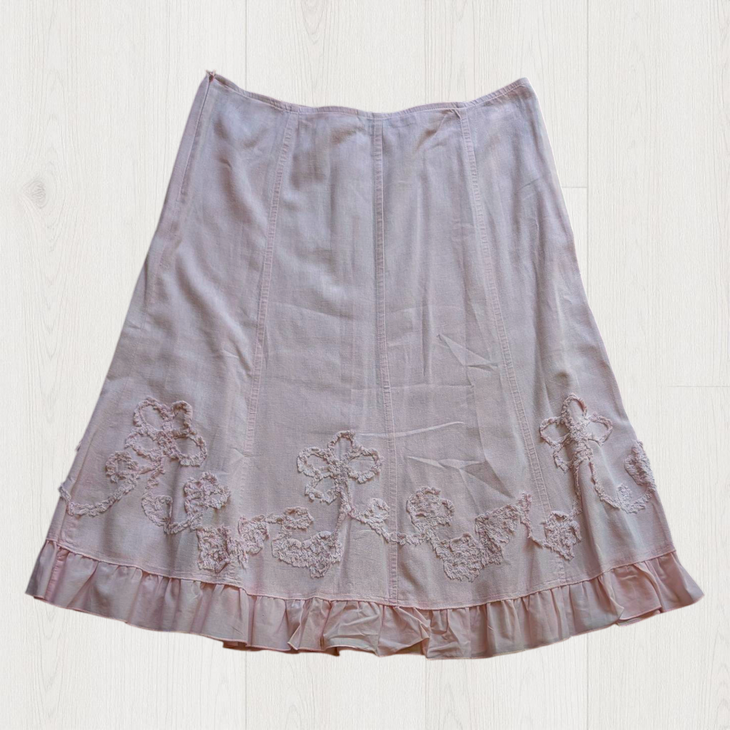 00's Blush Pink Midi Skirt