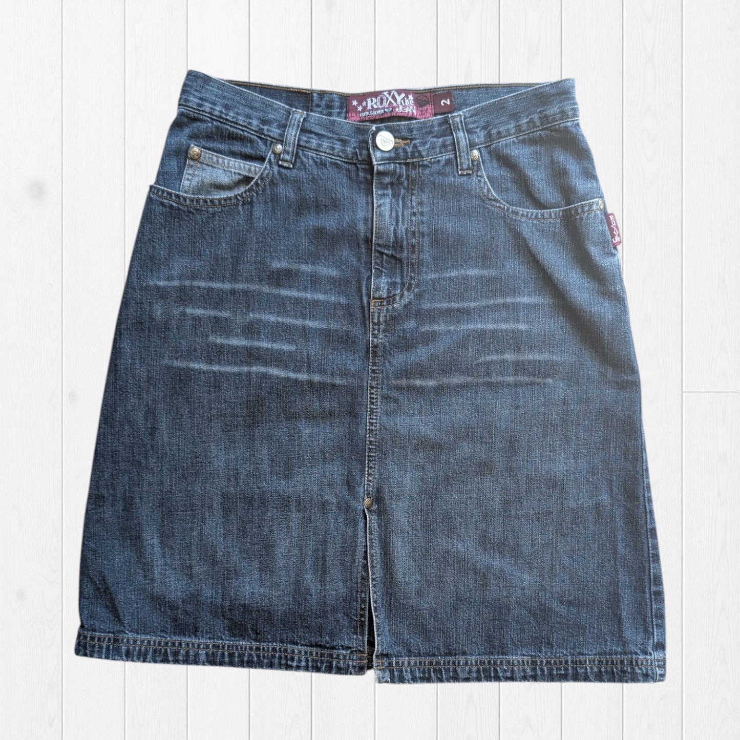 00's Roxy Denim Midi Skirt
