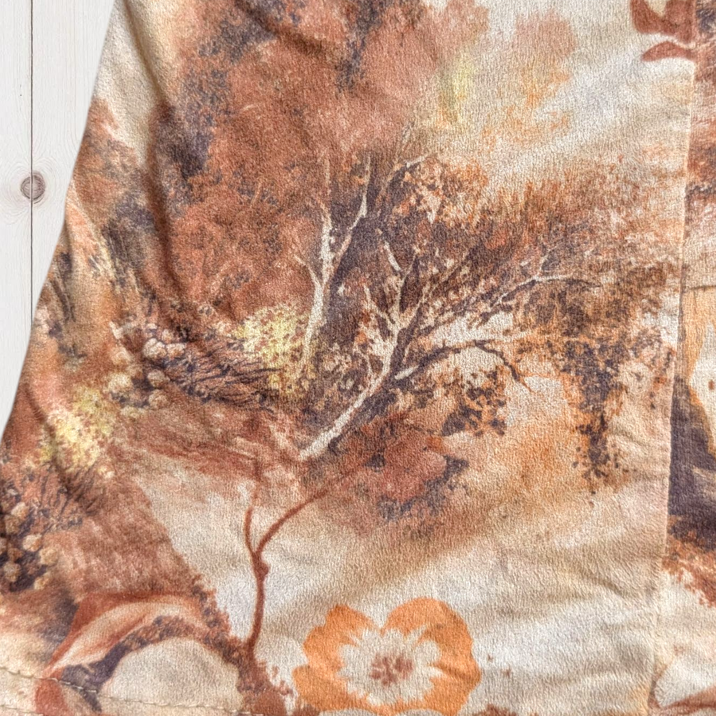 00s Brown Faux Lace Up Top
