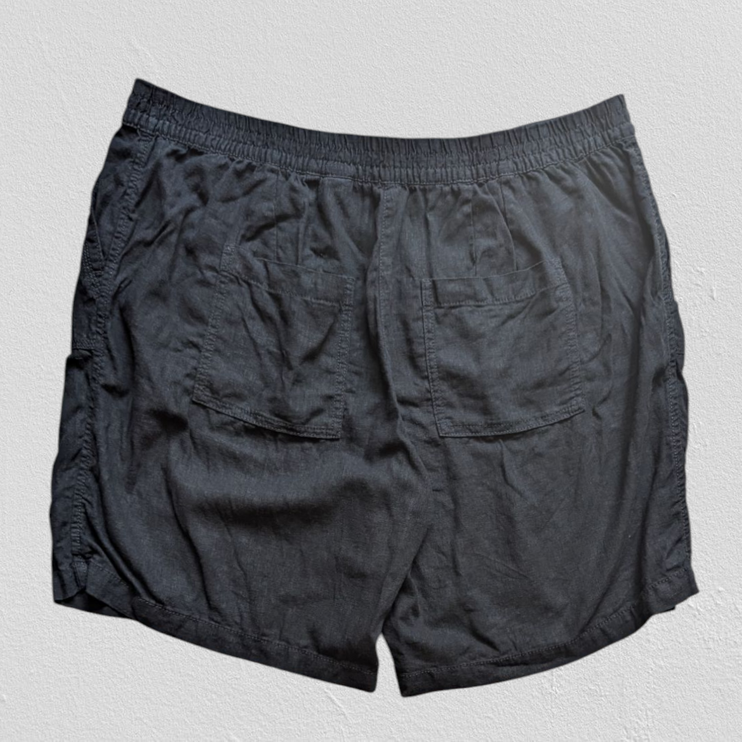 Black Linen Shorts